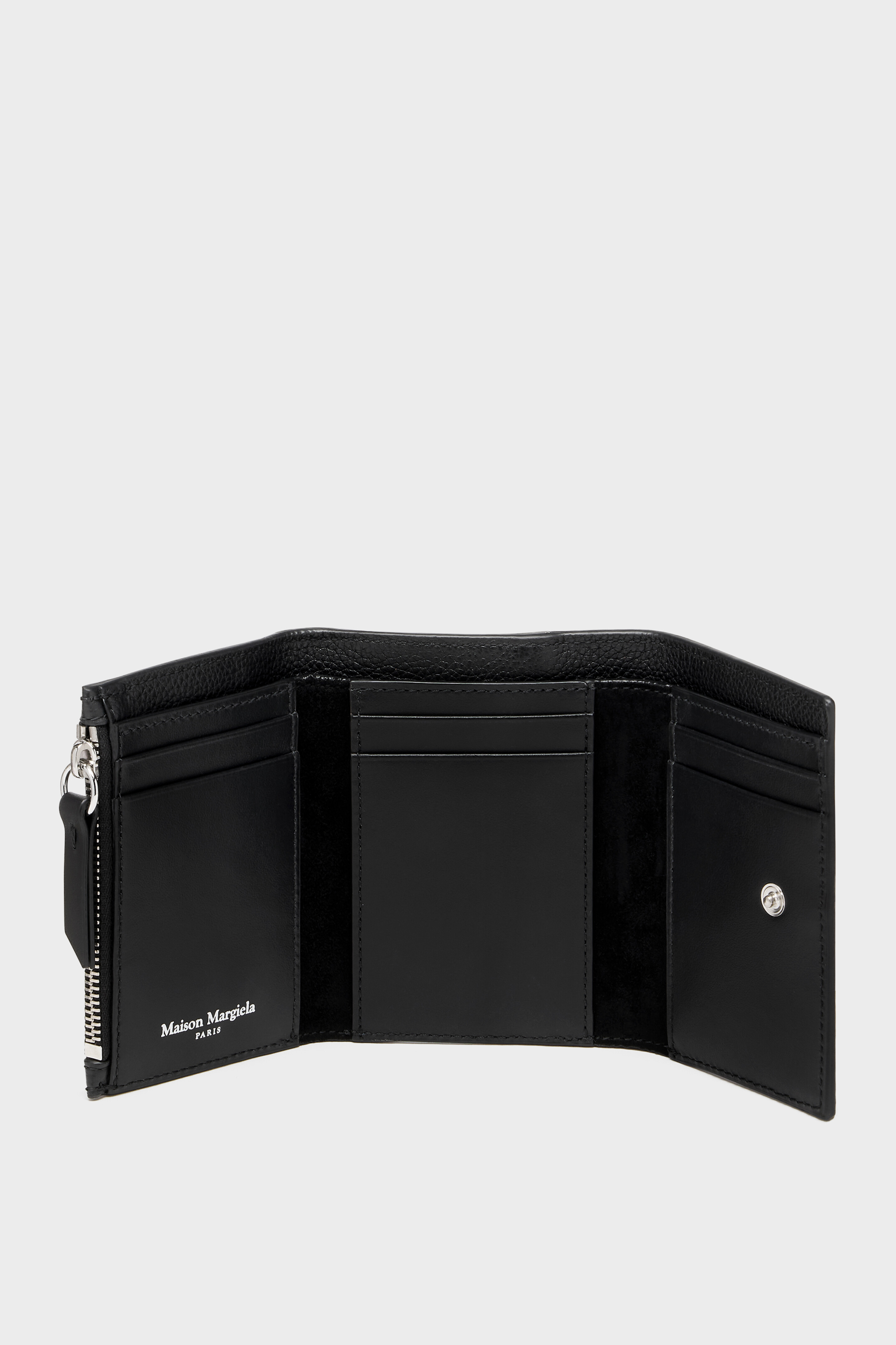 Leather Tri-Fold Wallet Black | Maison Margiela Official