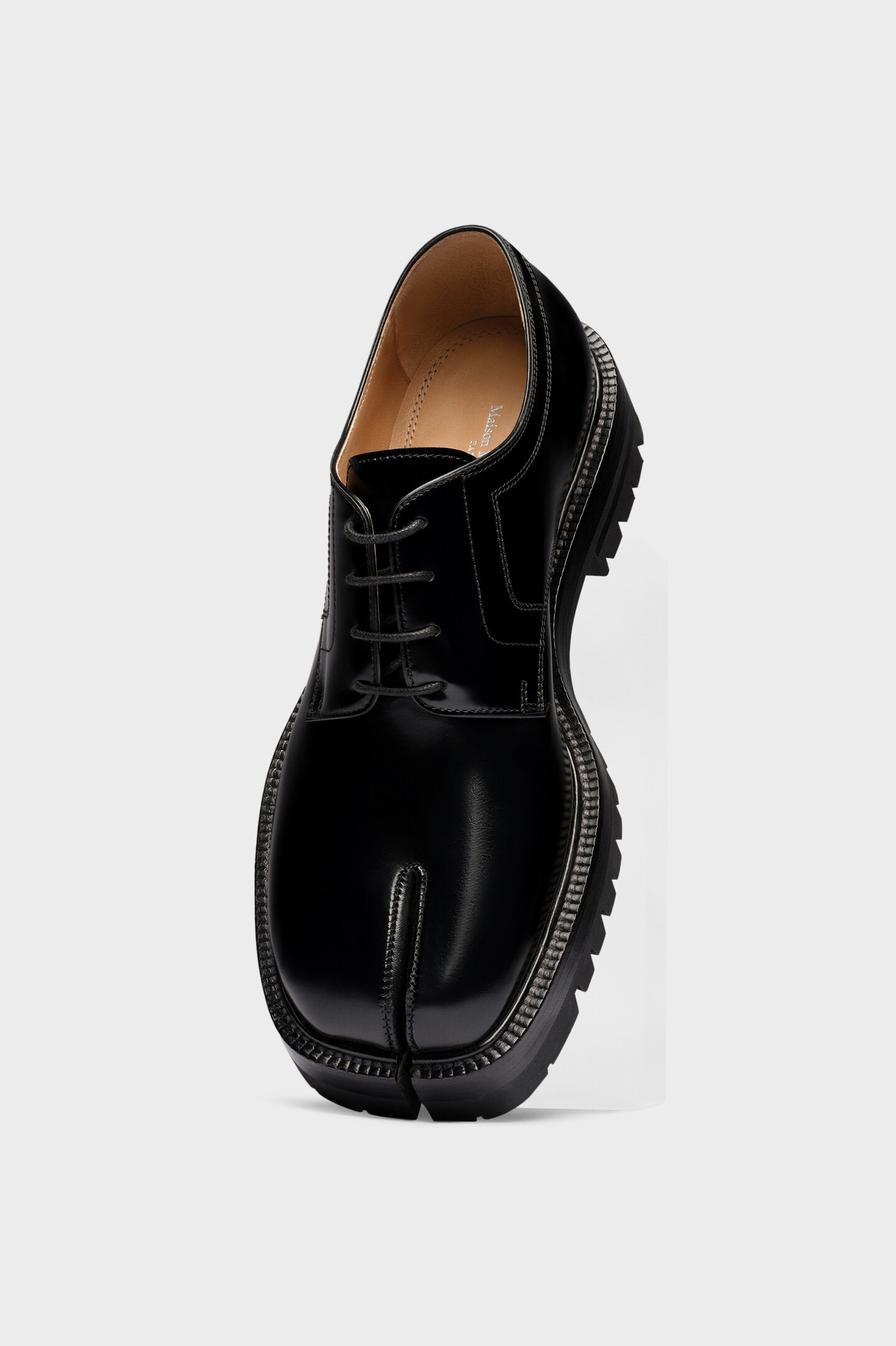 Women's Black Leather Tabi Lace-Ups | Maison Margiela