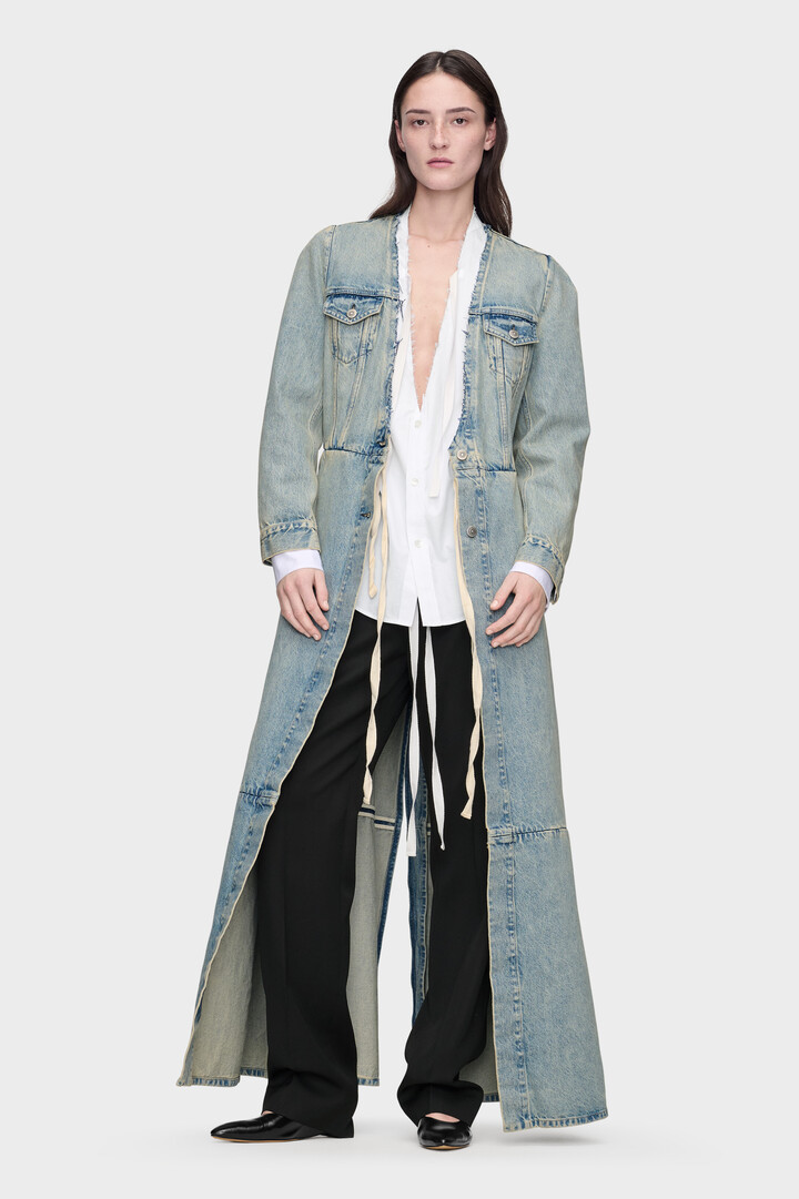 White V-Neck Cotton Shirt | Maison Margiela Official