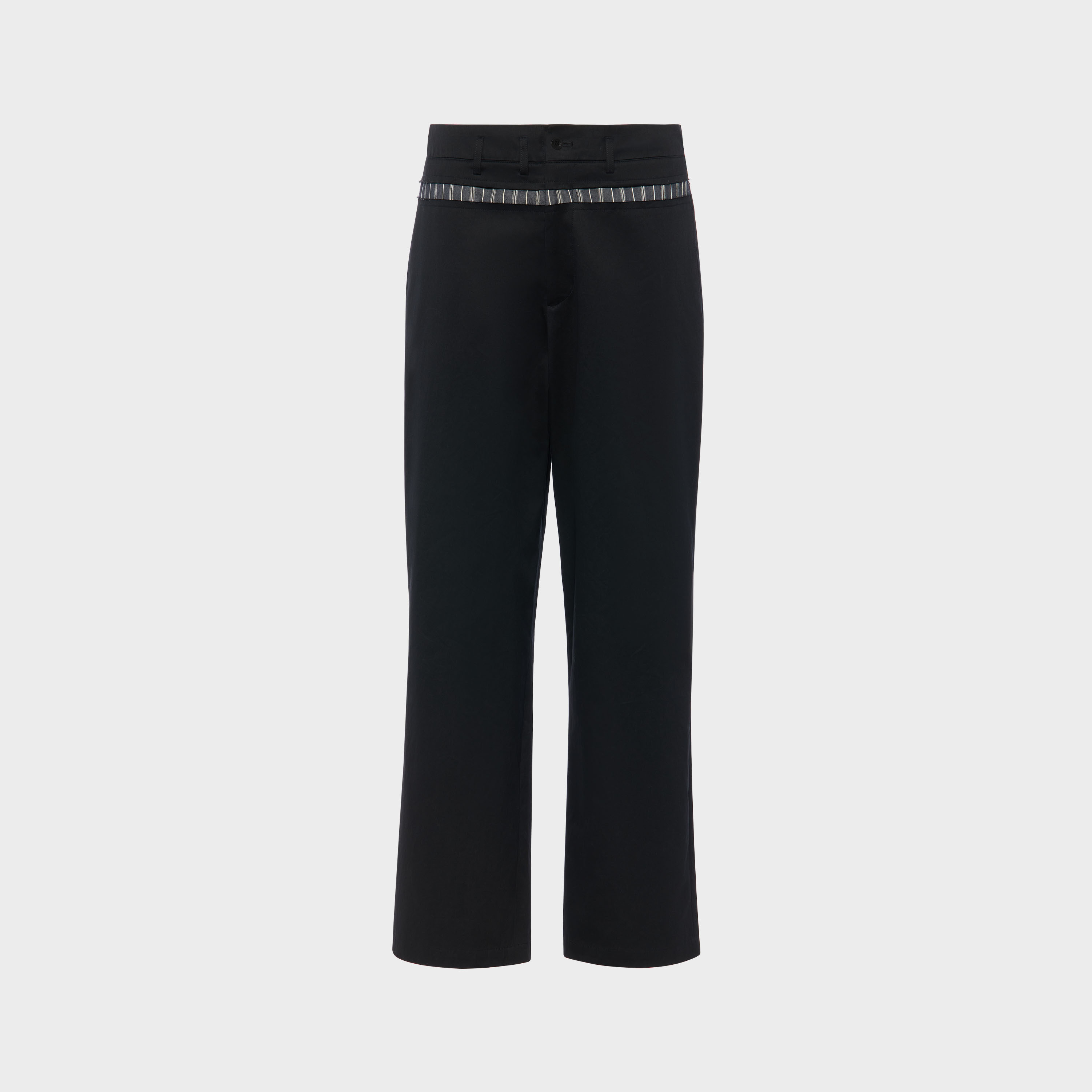 Black Waxed cotton wide-leg trousers | Maison Margiela Official