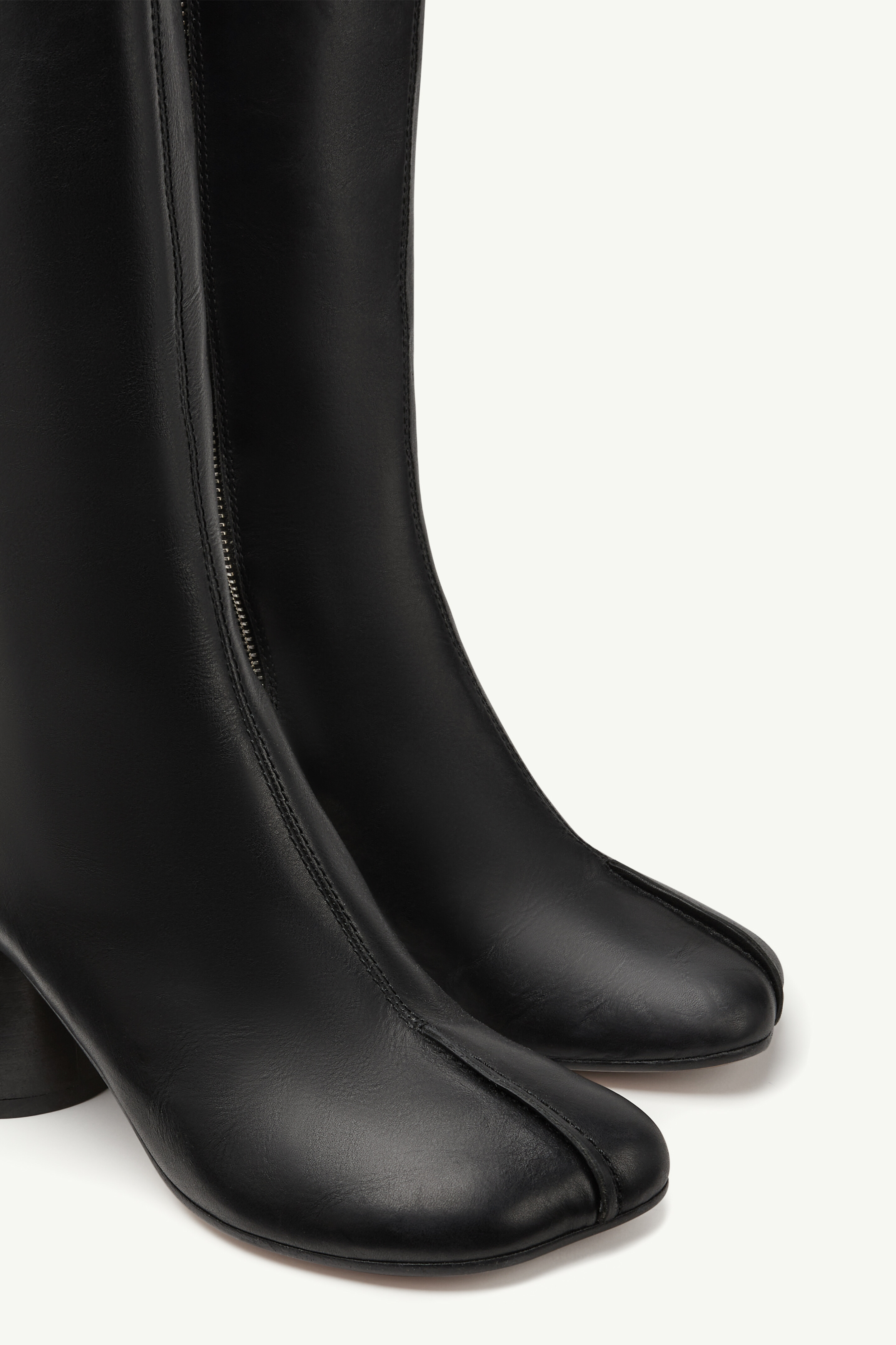 Black Leather Knee-high Boots | Maison Margiela