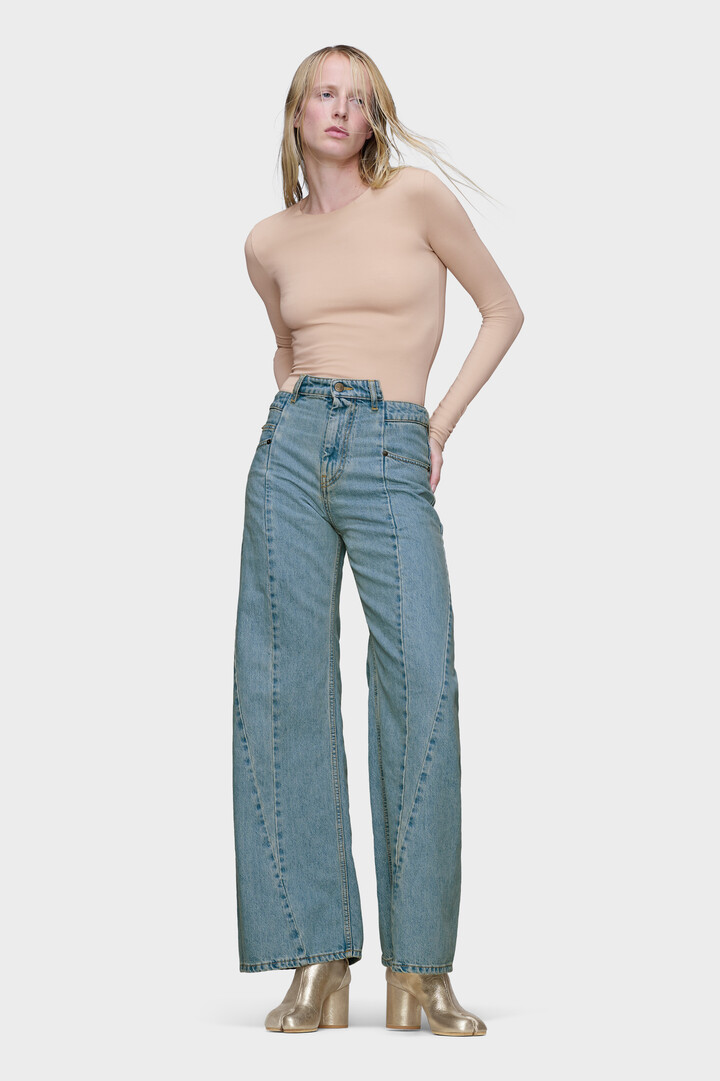 Maison Margiela デニムパンツ Blue Denim Regular-waisted Wide-leg Jeans | Maison Margiela