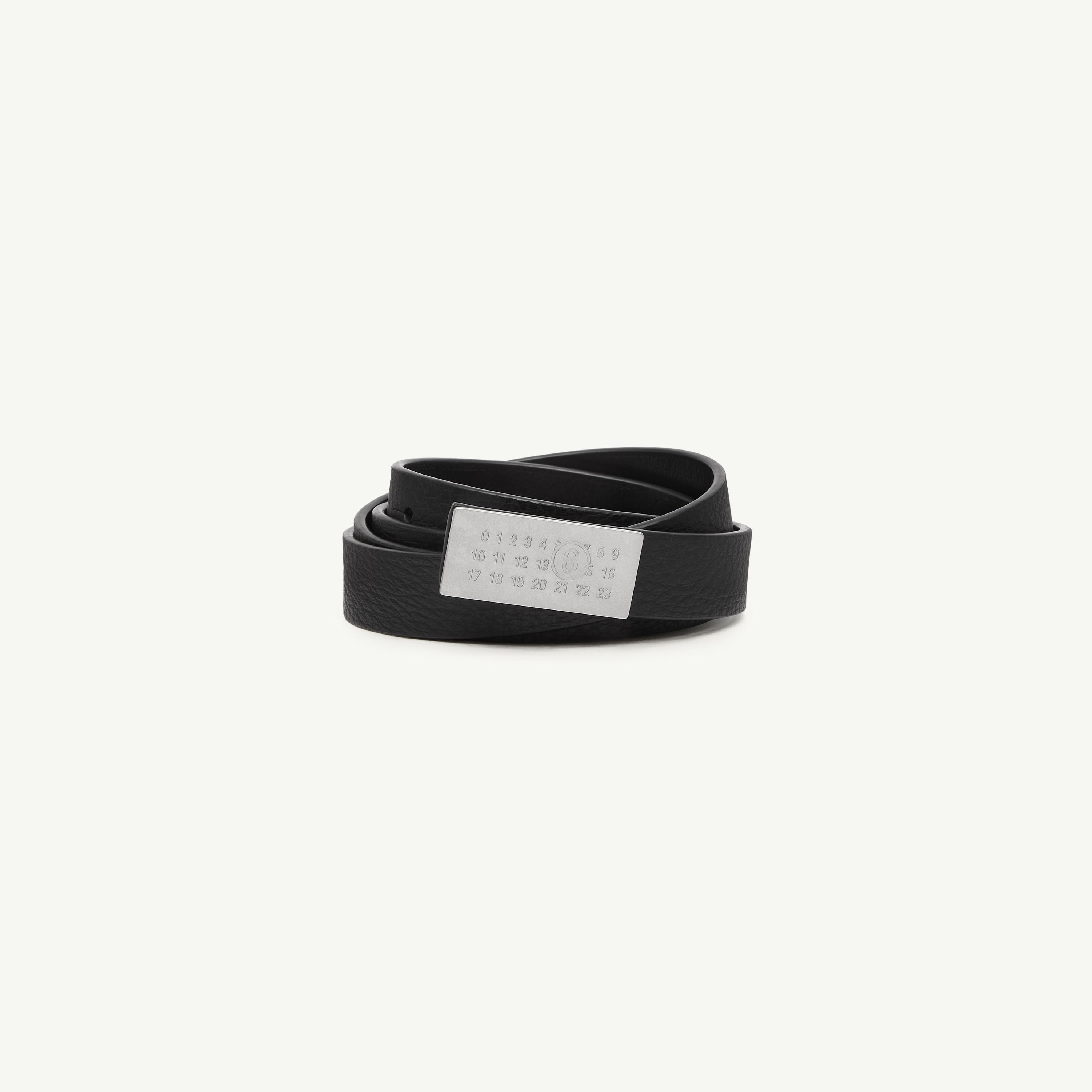 Women's Grainy Leather Numeric Belt | MM6
