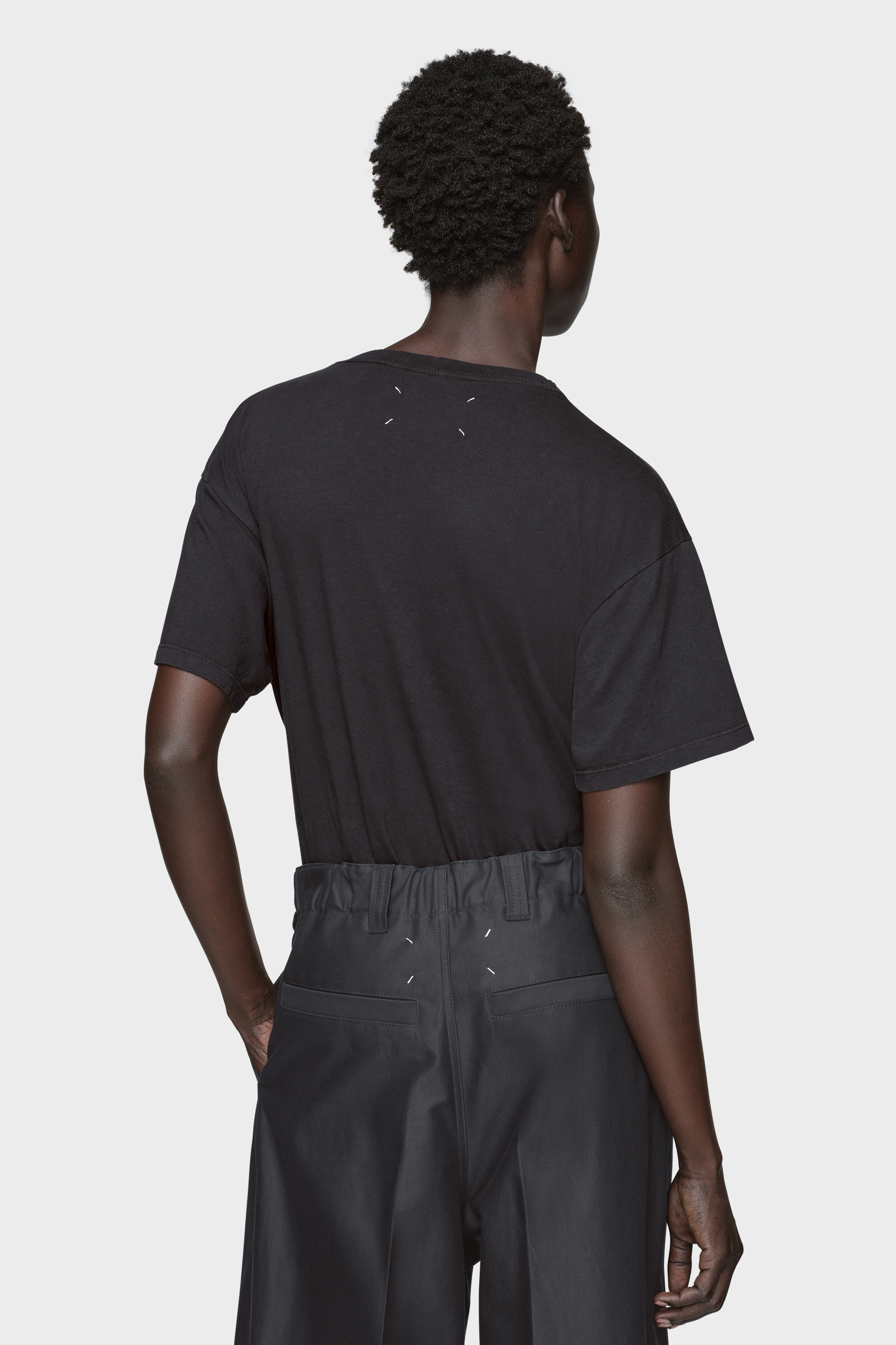 Numeric cotton jersey t-shirt Black | Maison Margiela Official