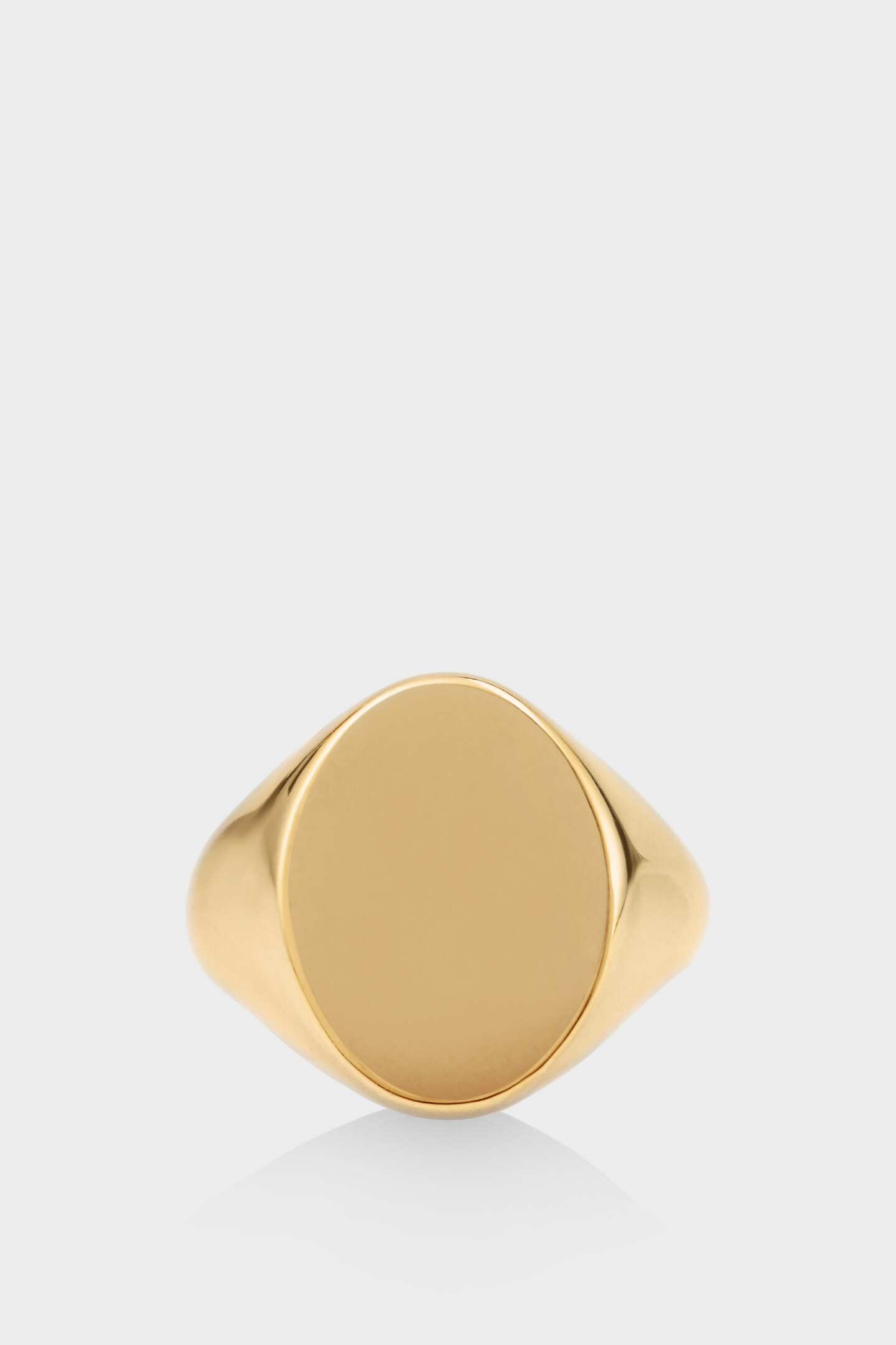 Gold Oval Chevaliere ring | Maison Margiela Official
