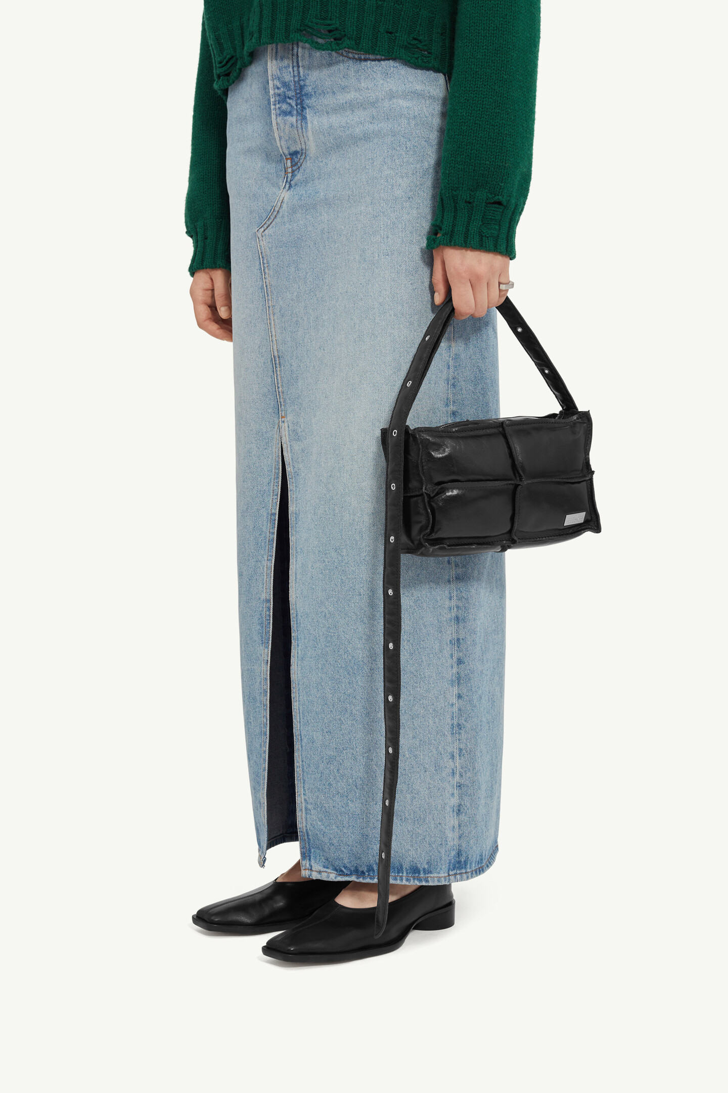 Black Numeric top handle mini | MM6 Official