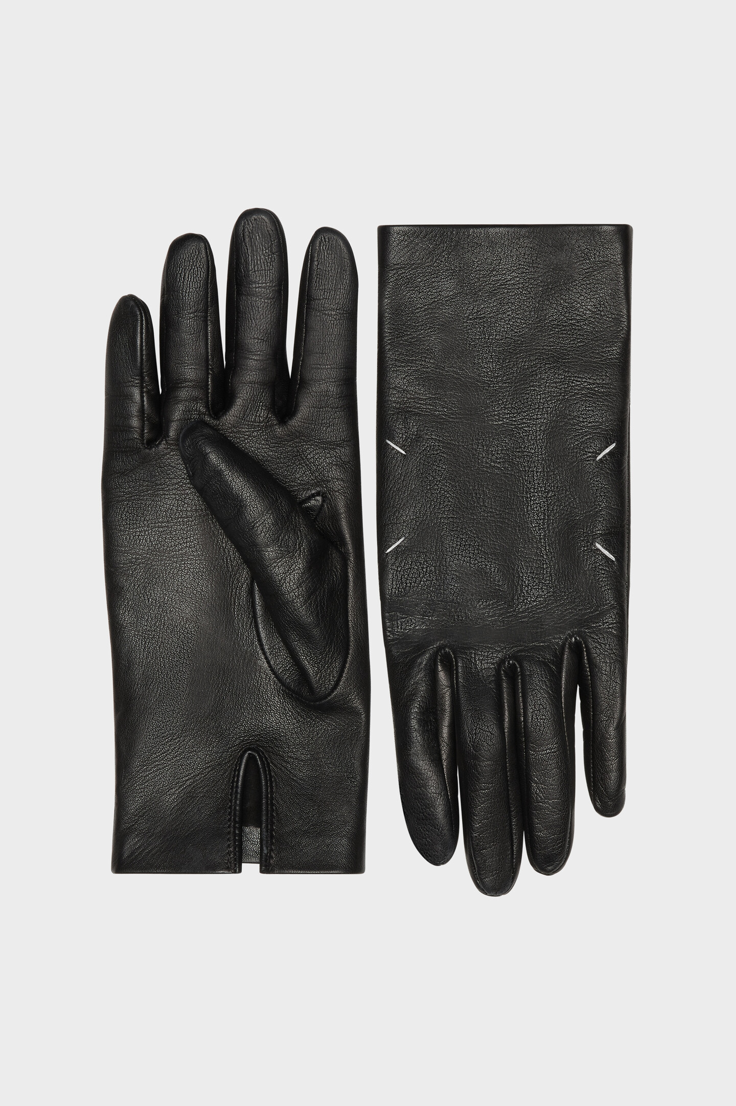 Women's Black Leather Gloves | Maison Margiela
