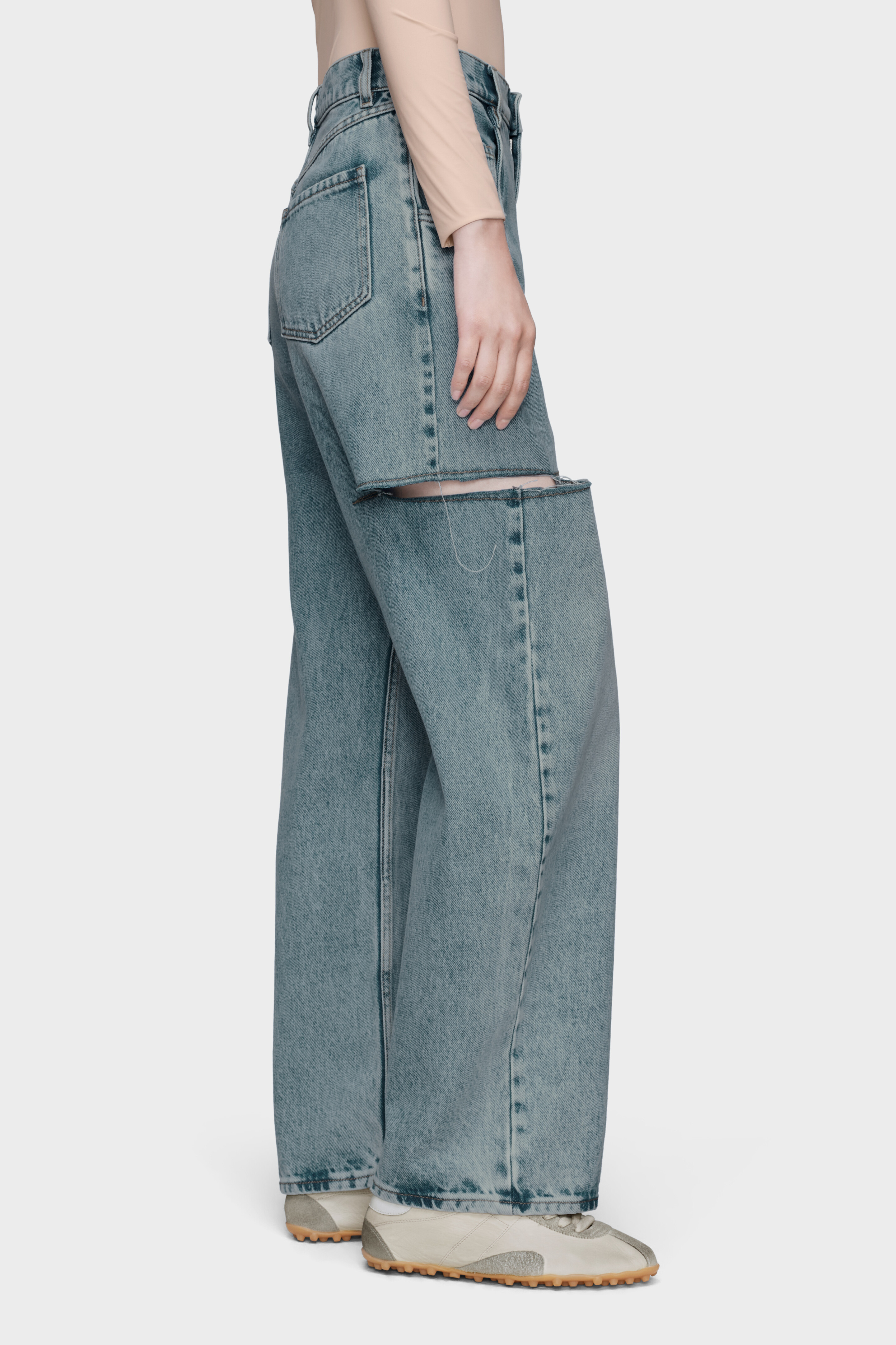 Denim Jeans With Slash Details For Women | Maison Margiela