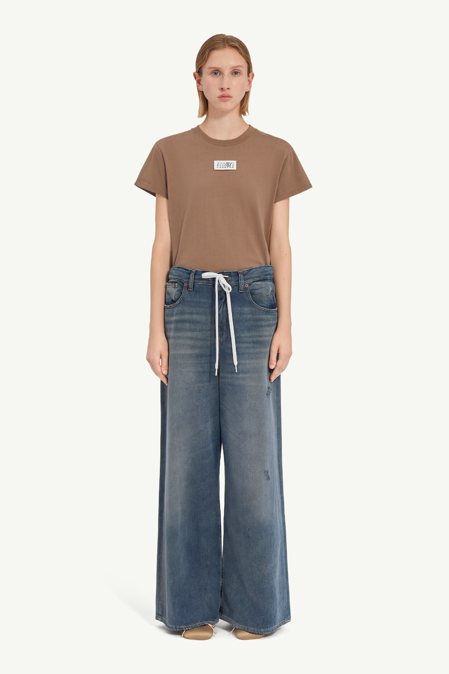 Blue Drawstring Wide-leg Jeans | Maison Margiela