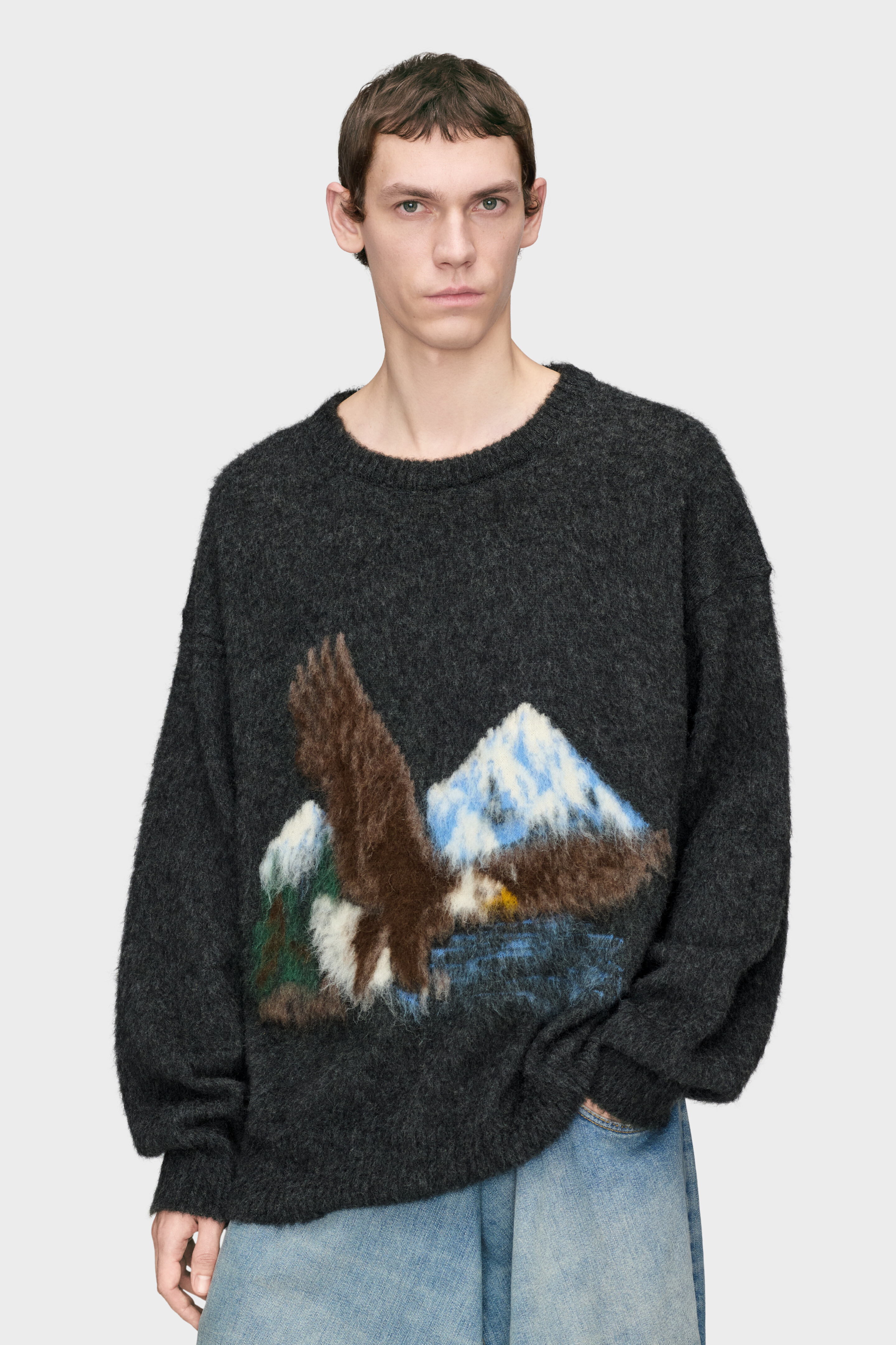 Eagle Crewneck Sweater Charcoal | Maison Margiela Official