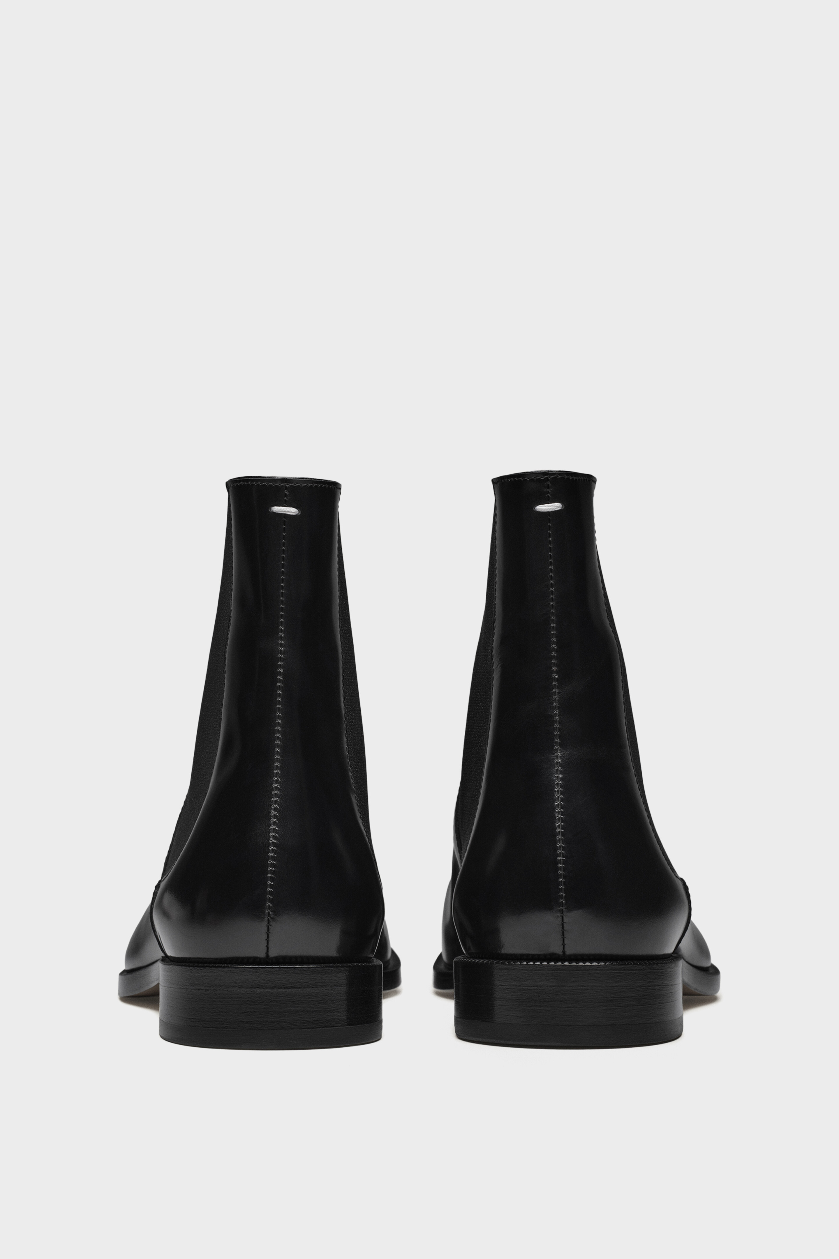 Men's Black Leather Tabi Chelsea Boots | Maison Margiela