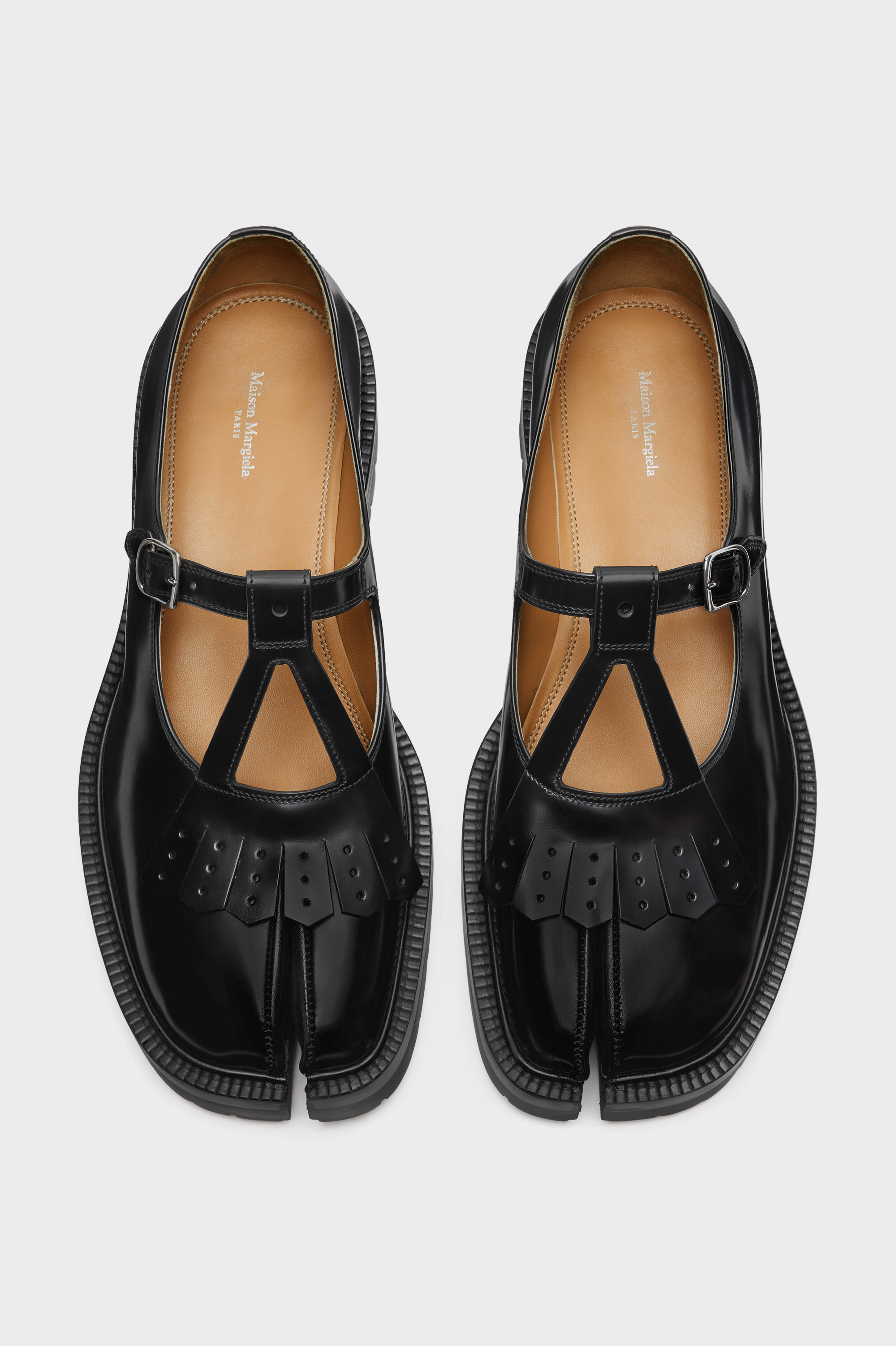 Men's Black Leather Tabi County Mary Jane | Maison Margiela