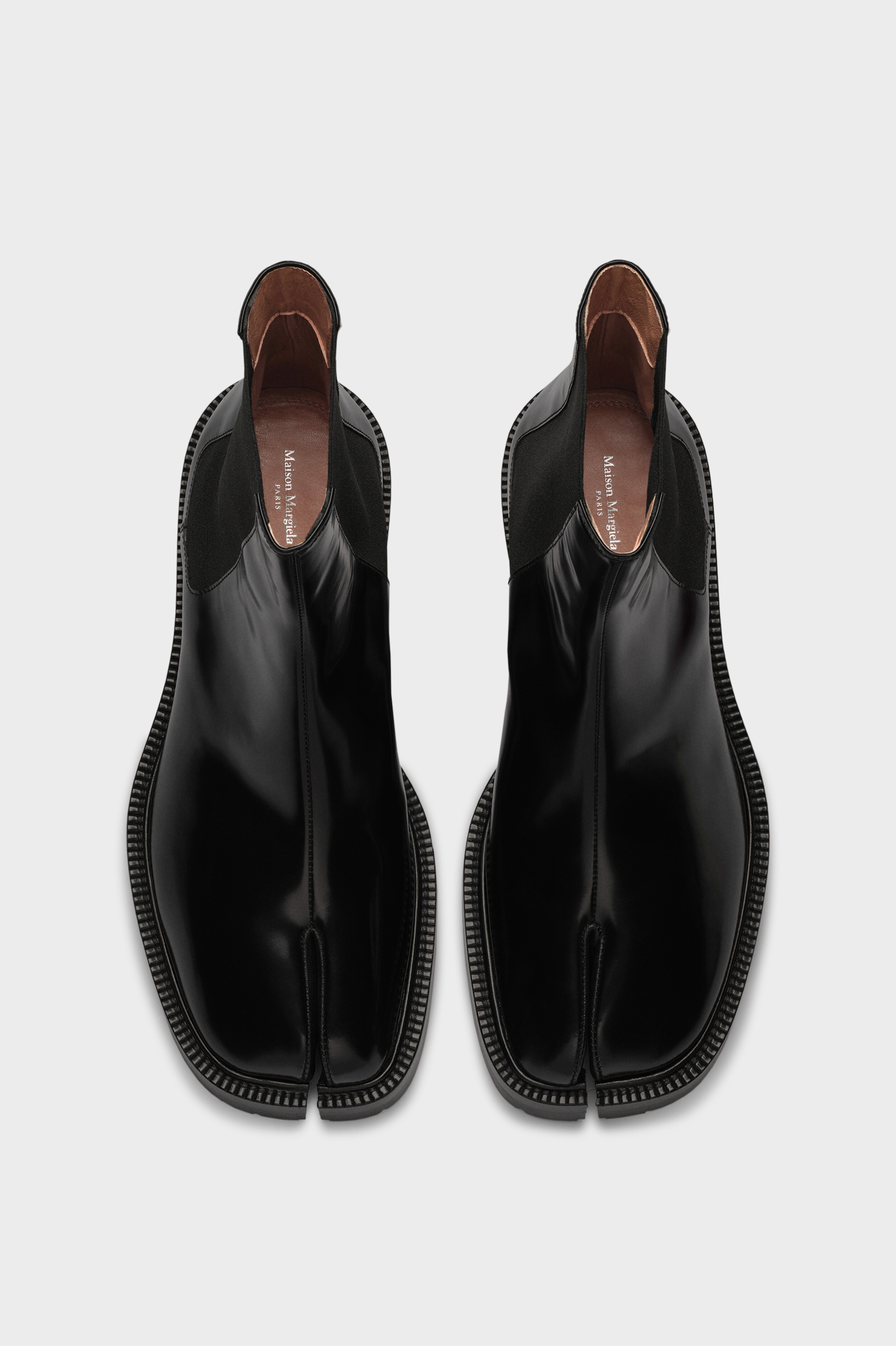 Men's Black Leather Tabi Chelsea Boot | Maison Margiela