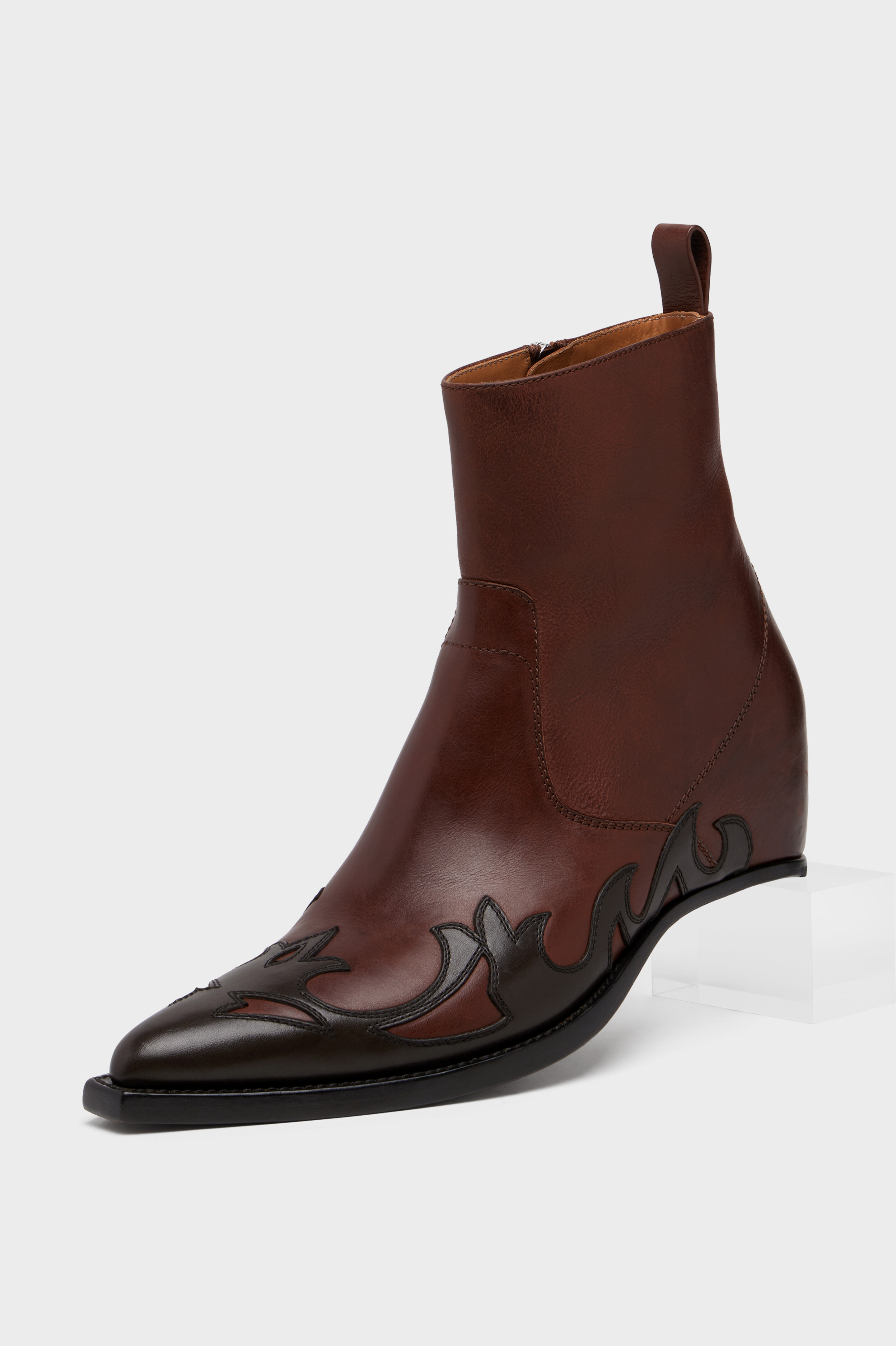 Brown Heel-less Western Flame Boot | Maison Margiela Official
