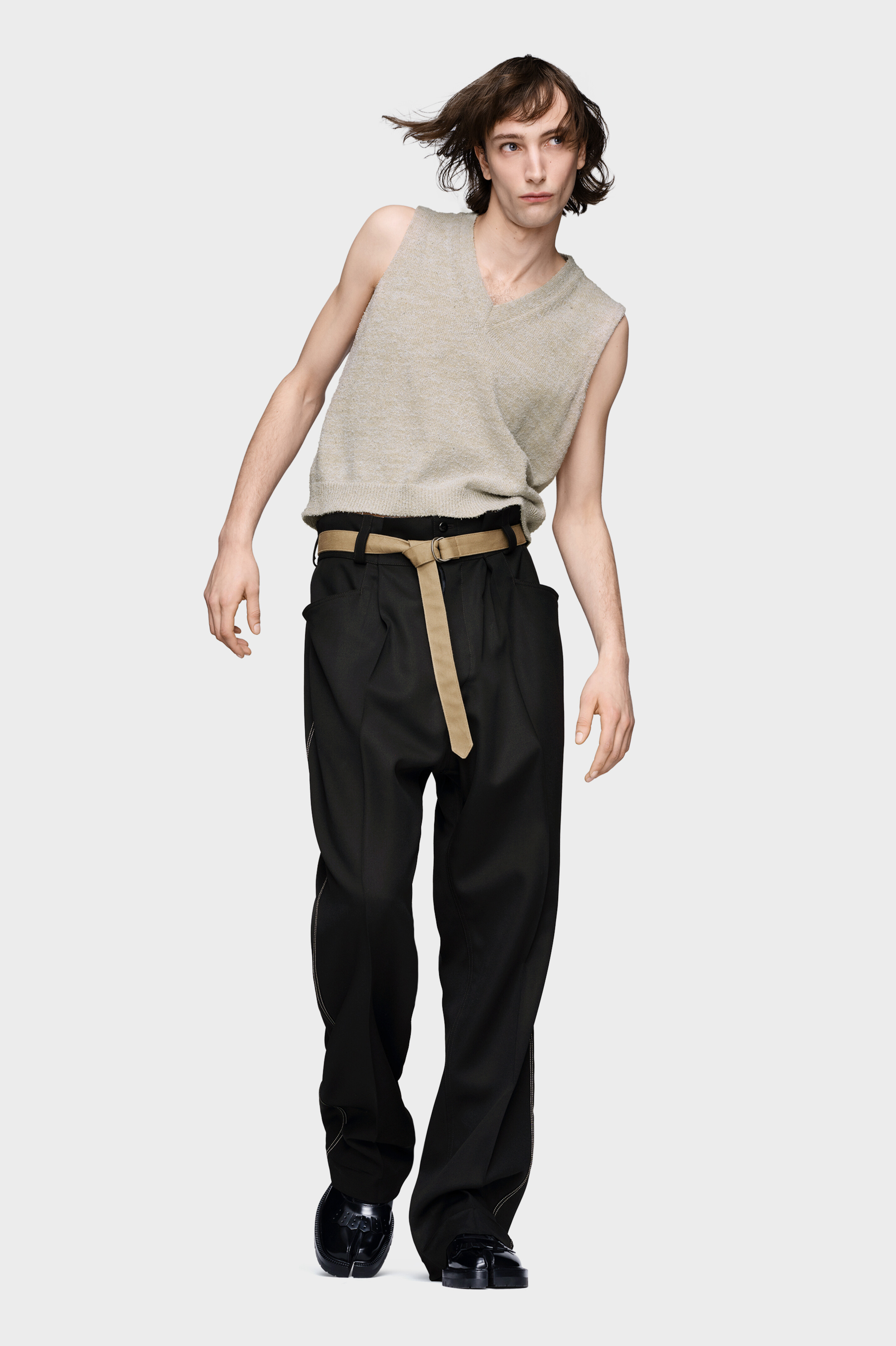 Men's Blue Cotton Knit Vest | Maison Margiela