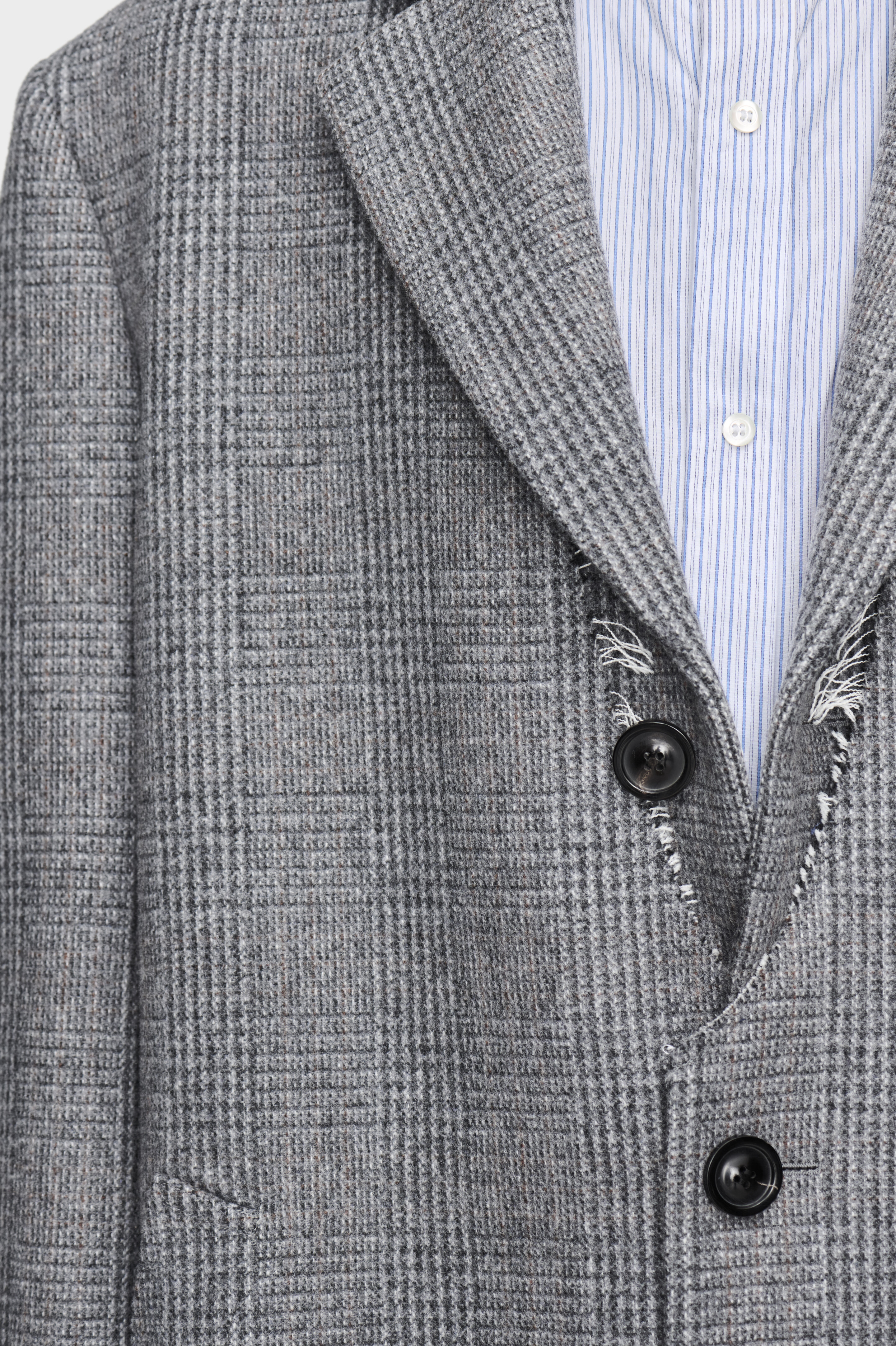 Grey Folded Collar Wool Overcoat | Maison Margiela Official