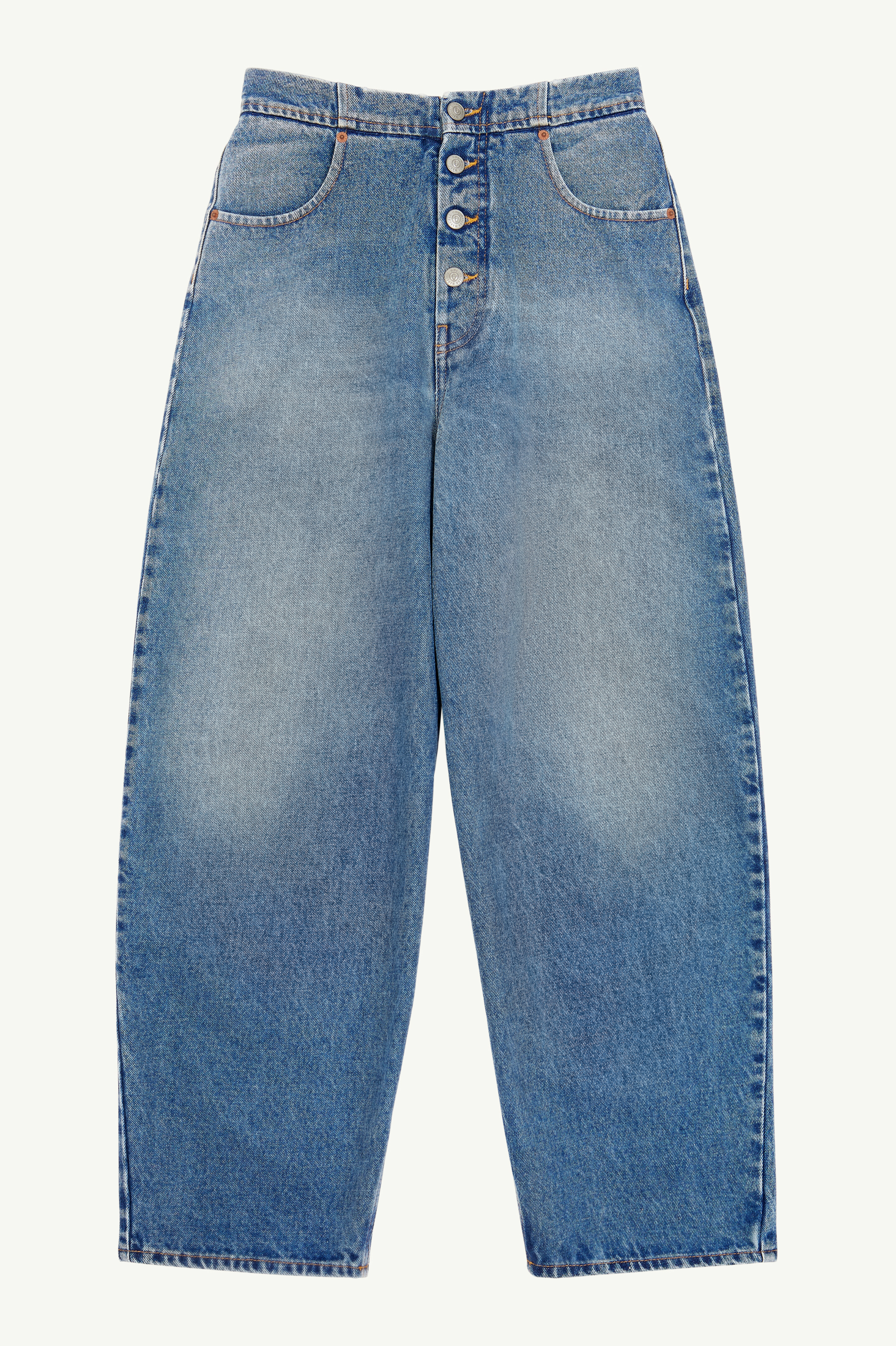 Blue Light Blue Denim Trousers | MM6 Official