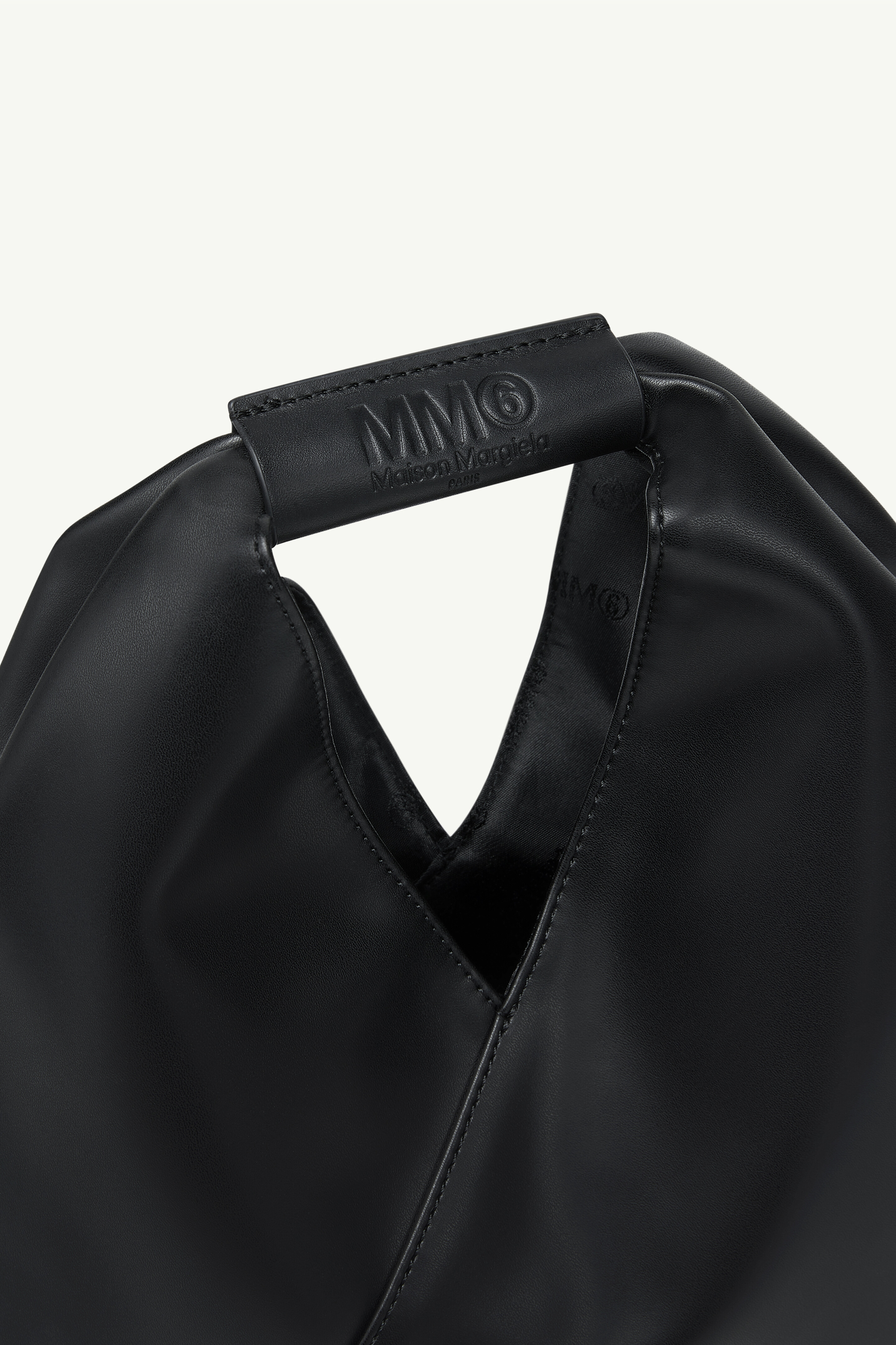 Black Faux Leather Japanese Knot Bag | Maison Margiela