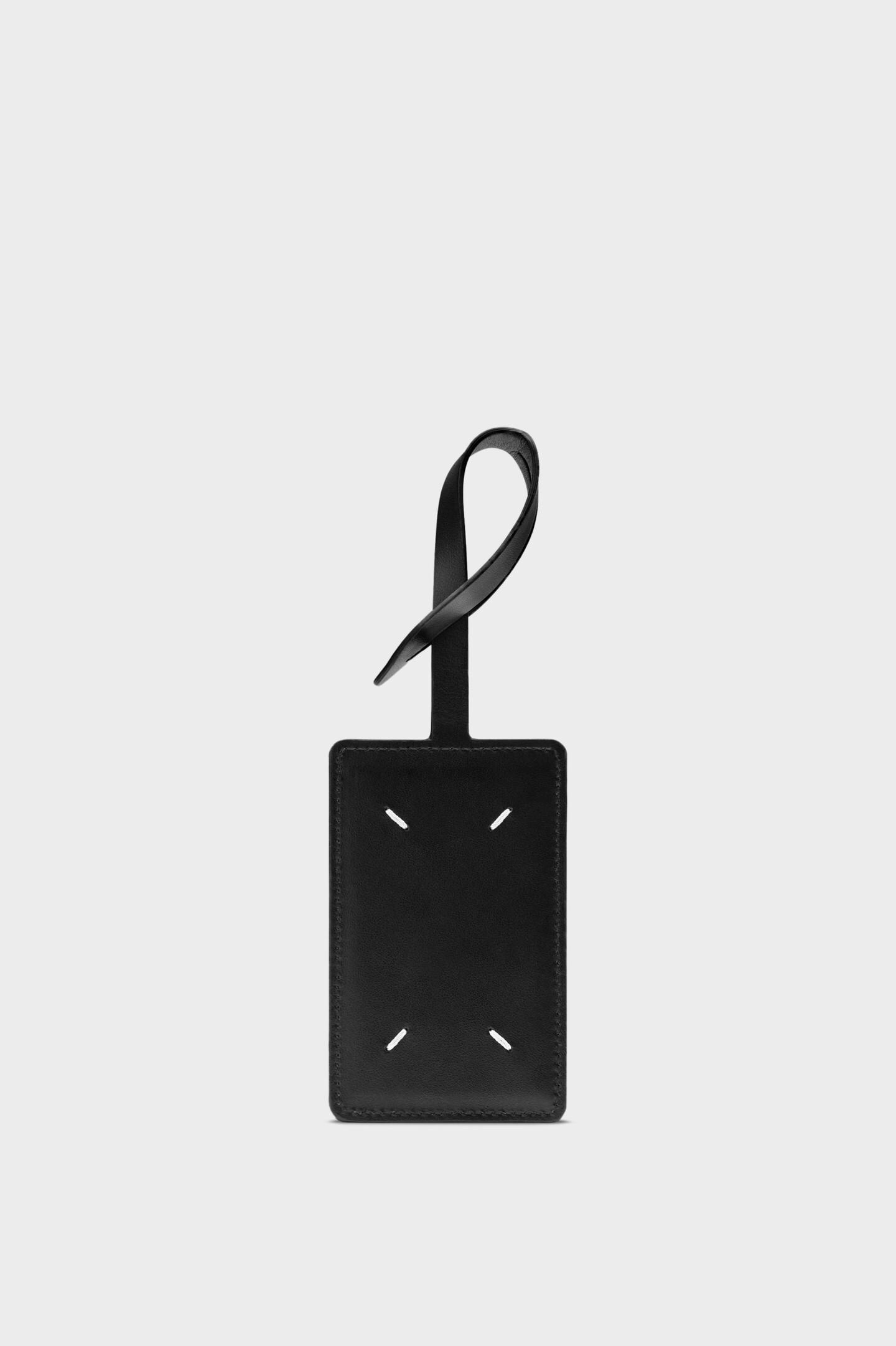 Black Leather Luggage Tag | Maison Margiela