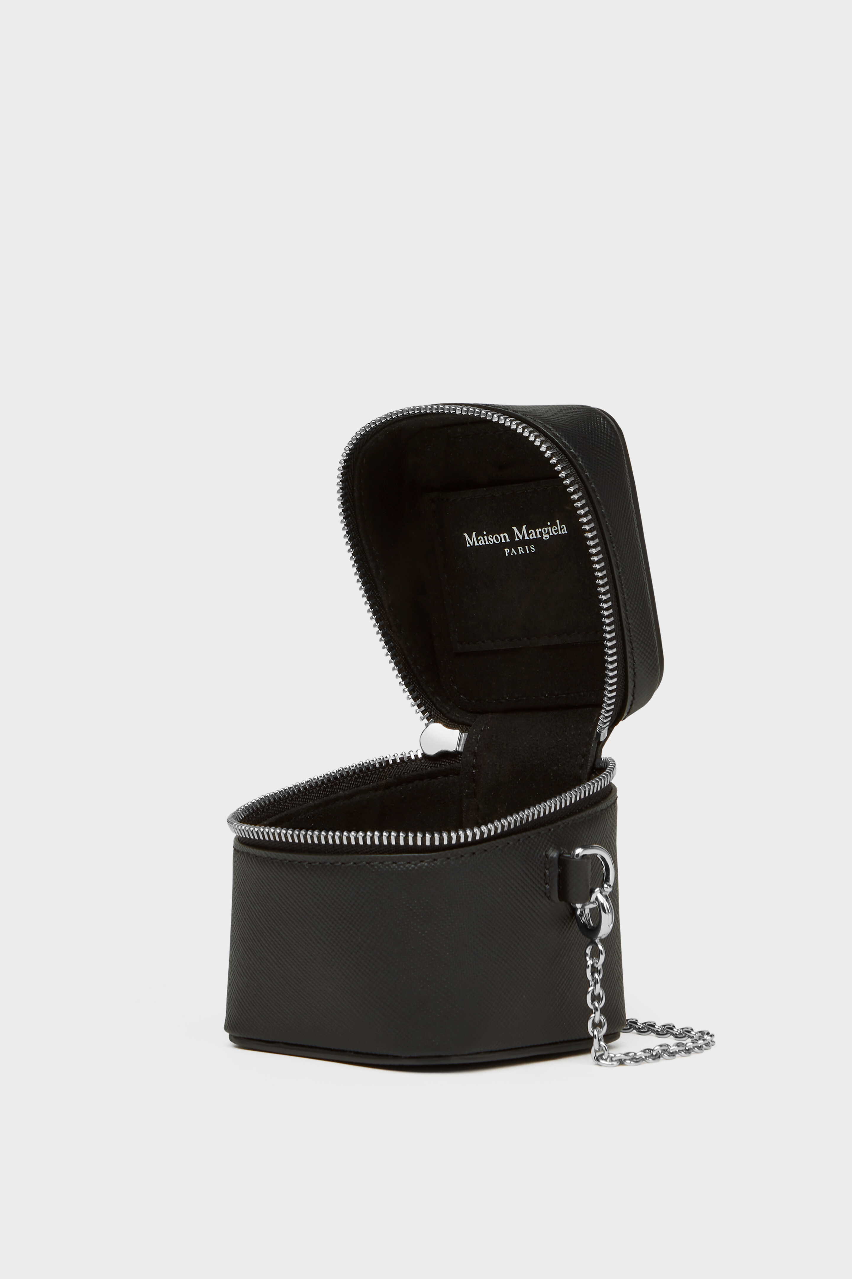 Black Leather Mini Shoulder Box Bag | Maison Margiela