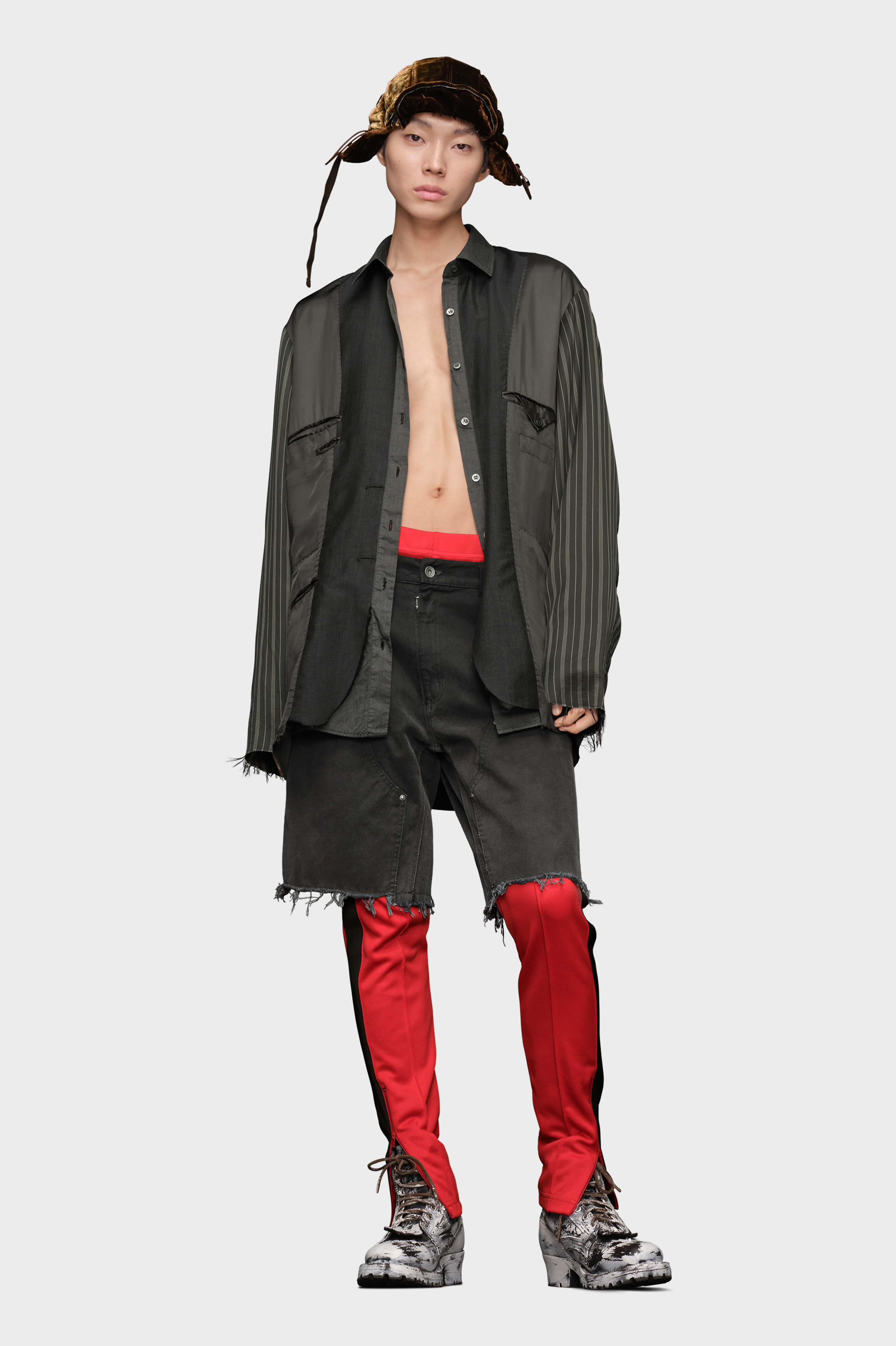 パッチワーク インサイドアウトジャケット