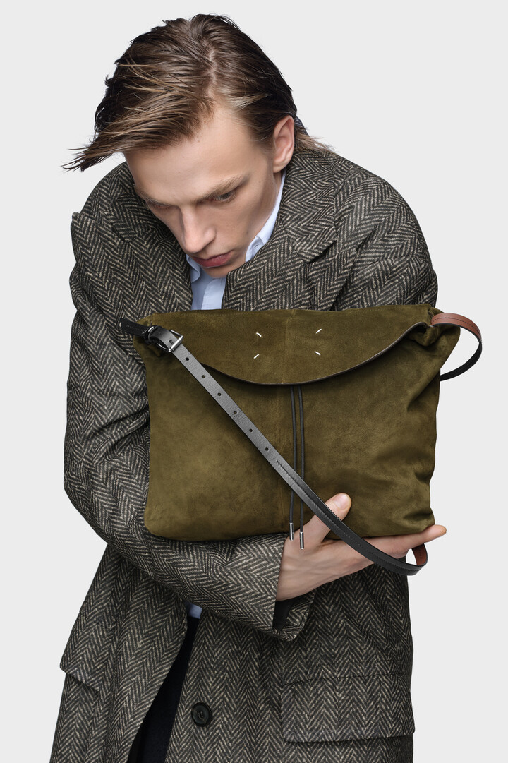 Maison Margiela HOBO ショルダーバッグ Drawstring Hobo Small Khaki and black | Maison Margiela Official