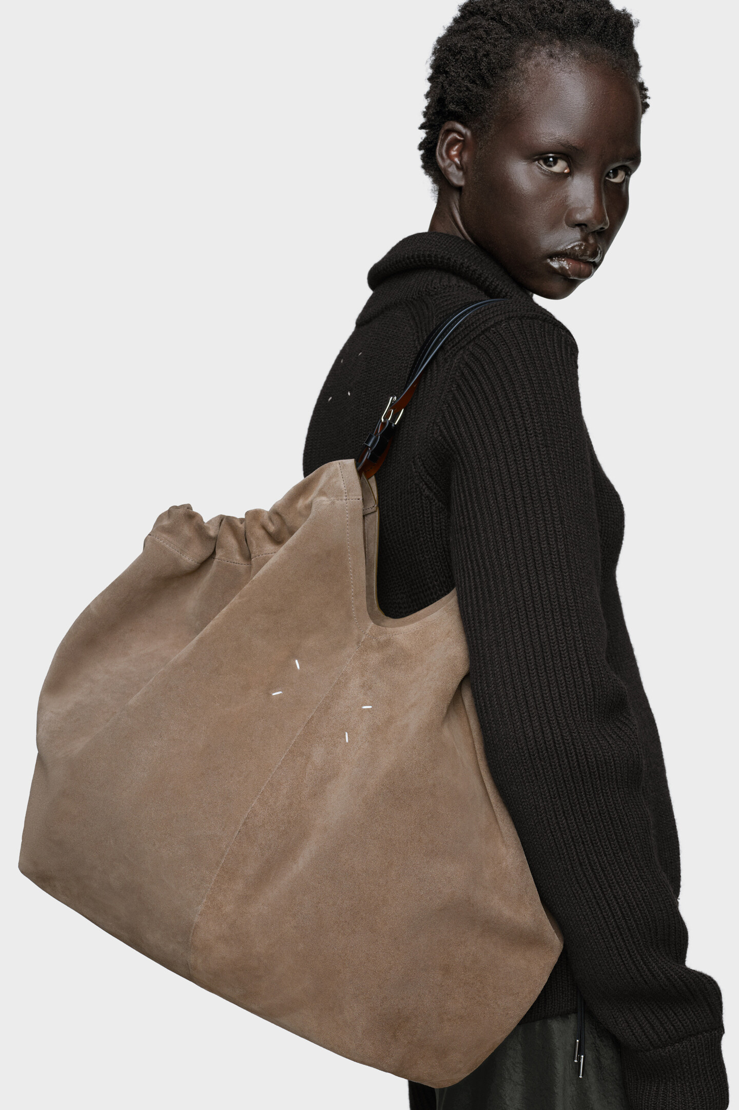 Vison and black Drawstring Bag | Maison Margiela Official