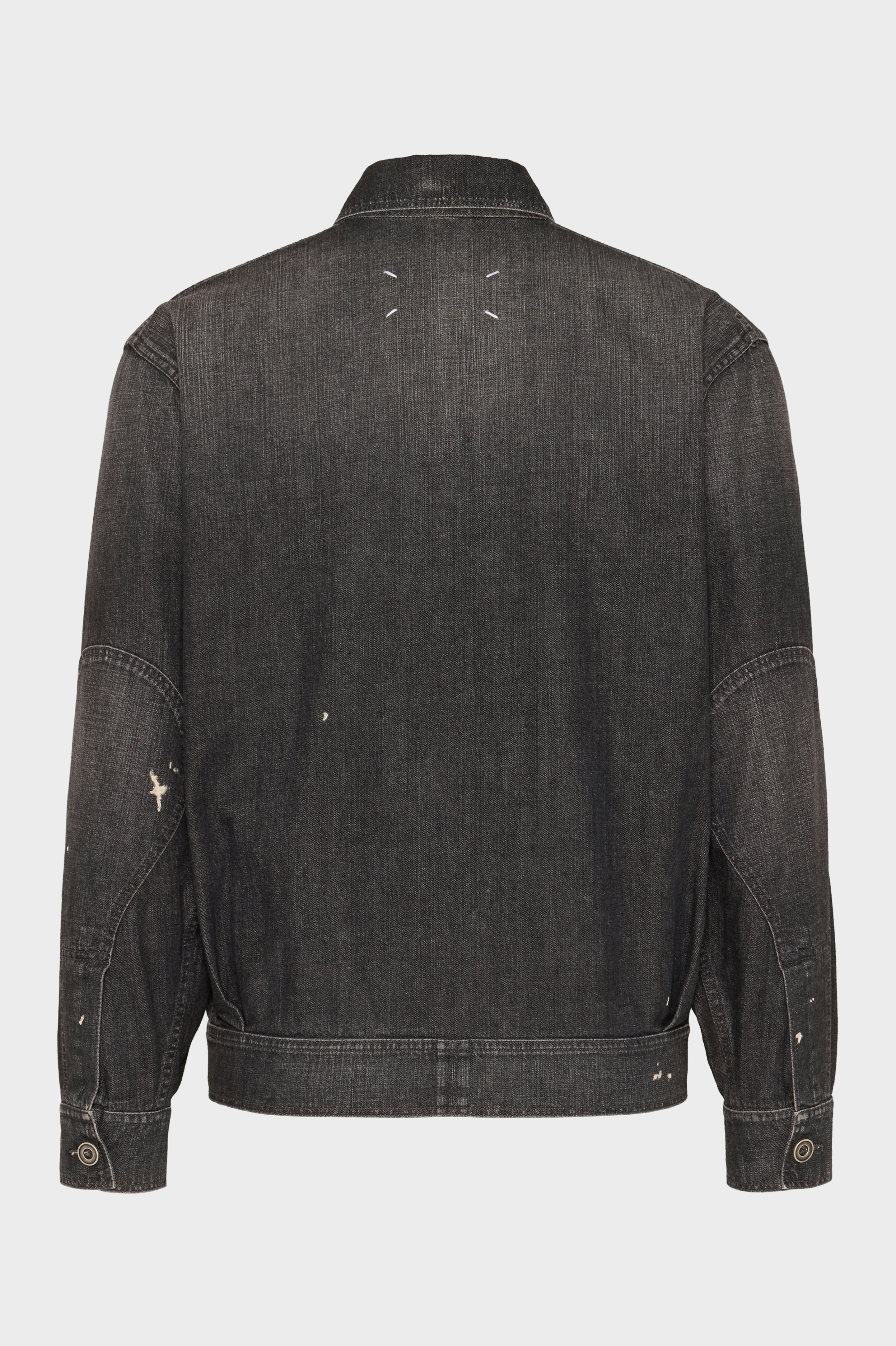 Distressed denim jacket