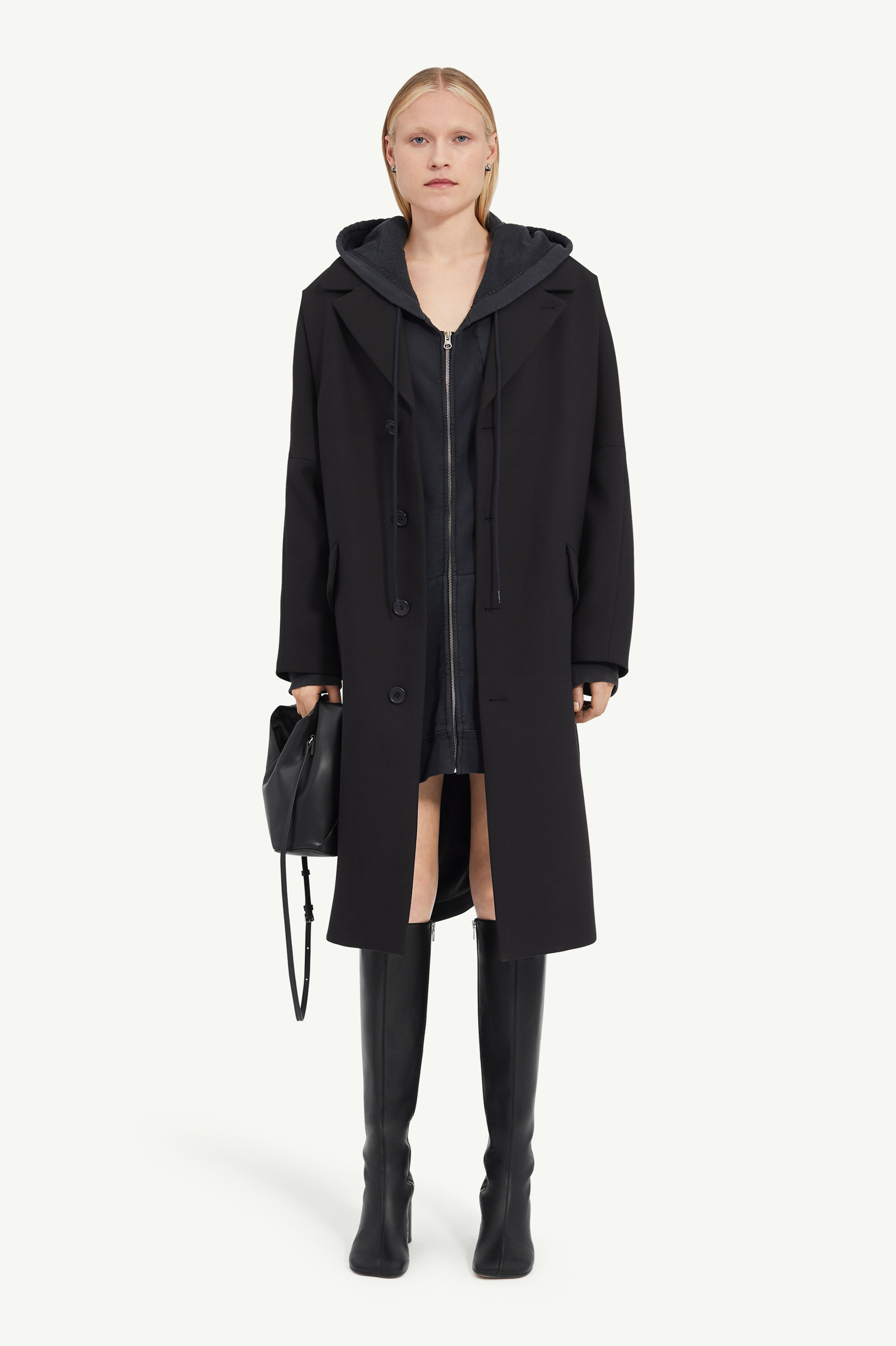 maison margiela Manteau en gabardine de laine