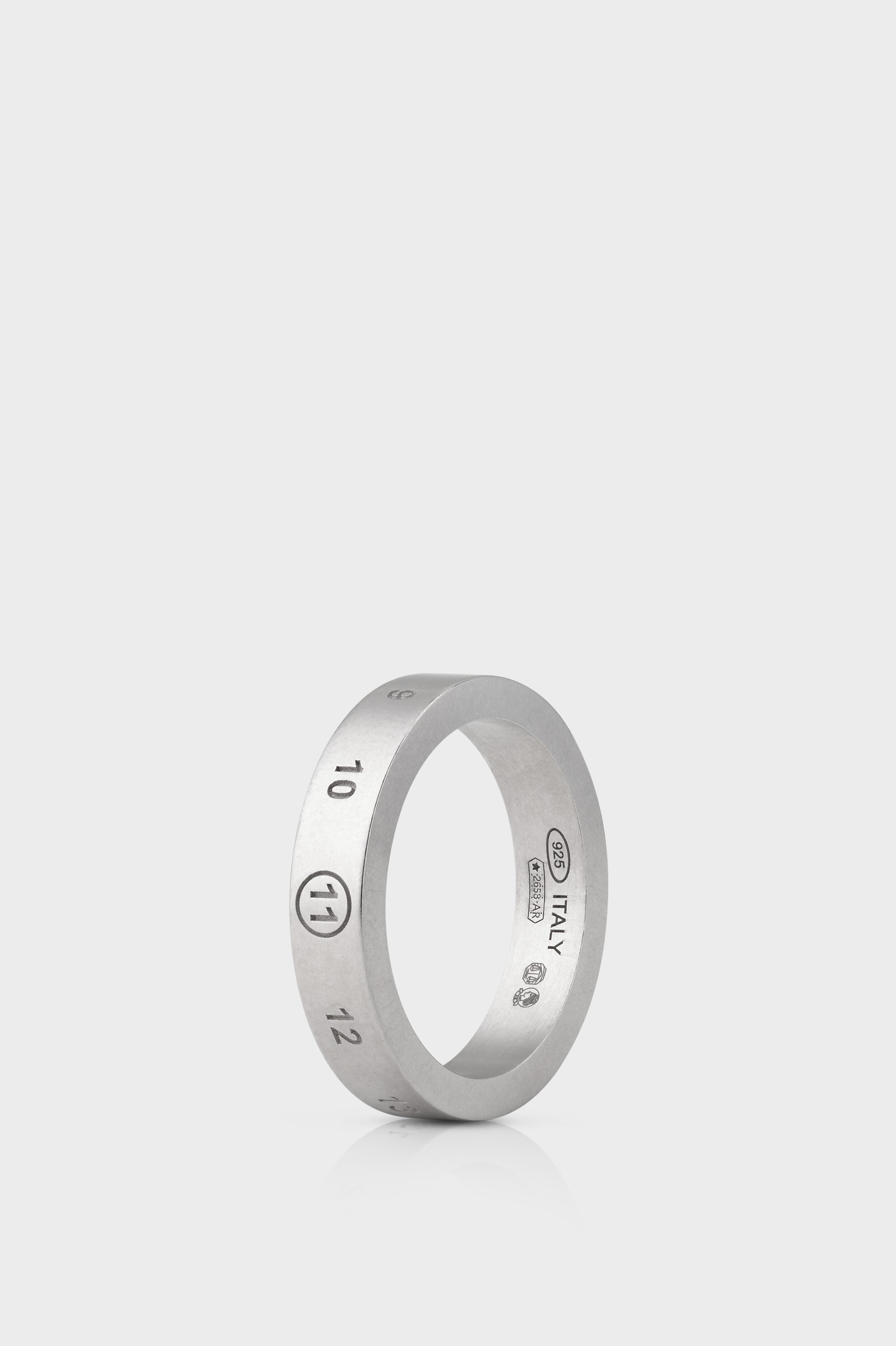 Polished palladio Numeric Ring 4mm | Maison Margiela Official