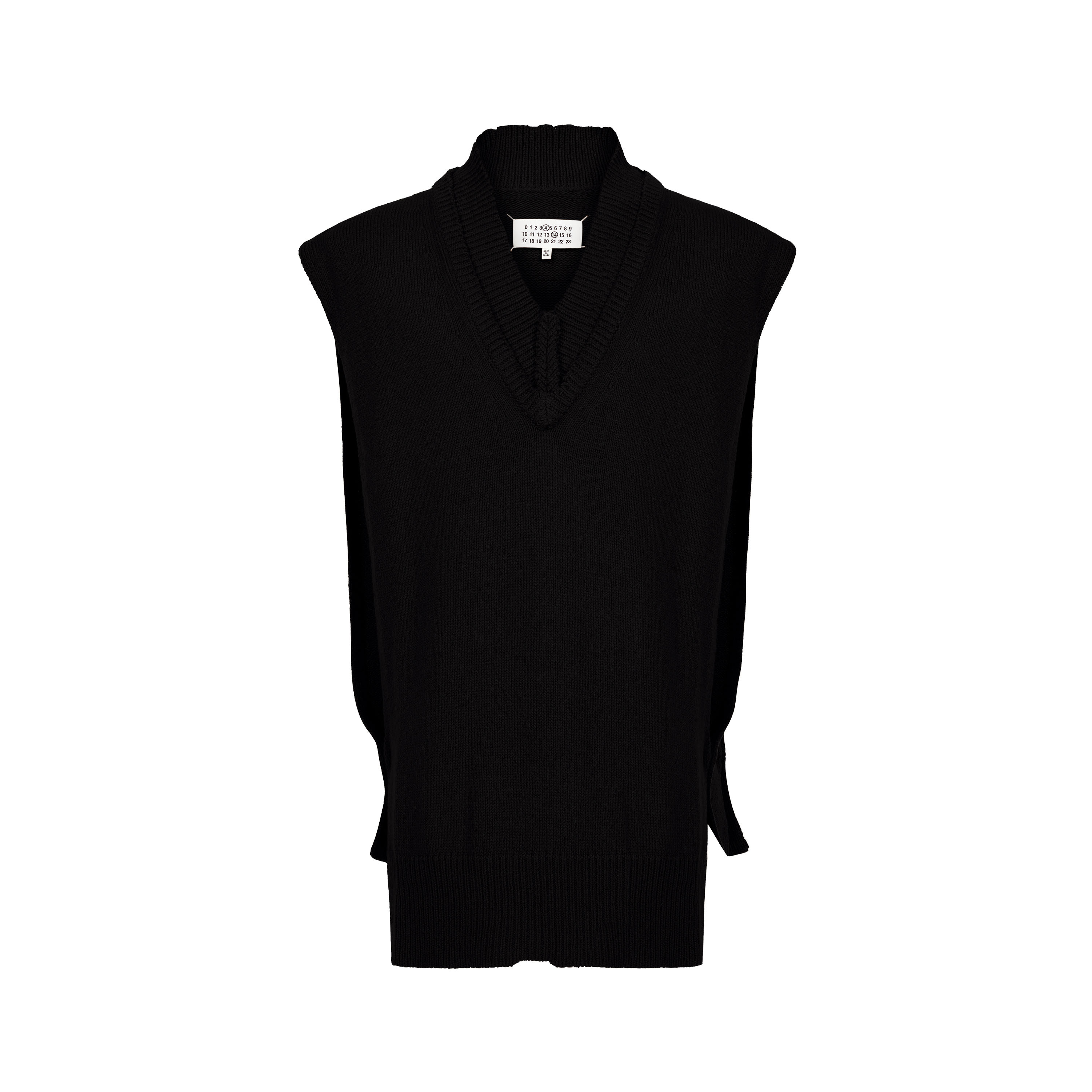 トップス 10SS MAISON MARTIN MARGIELA KNIT VEST Black Layered Knit Vest | Maison Margiela Official