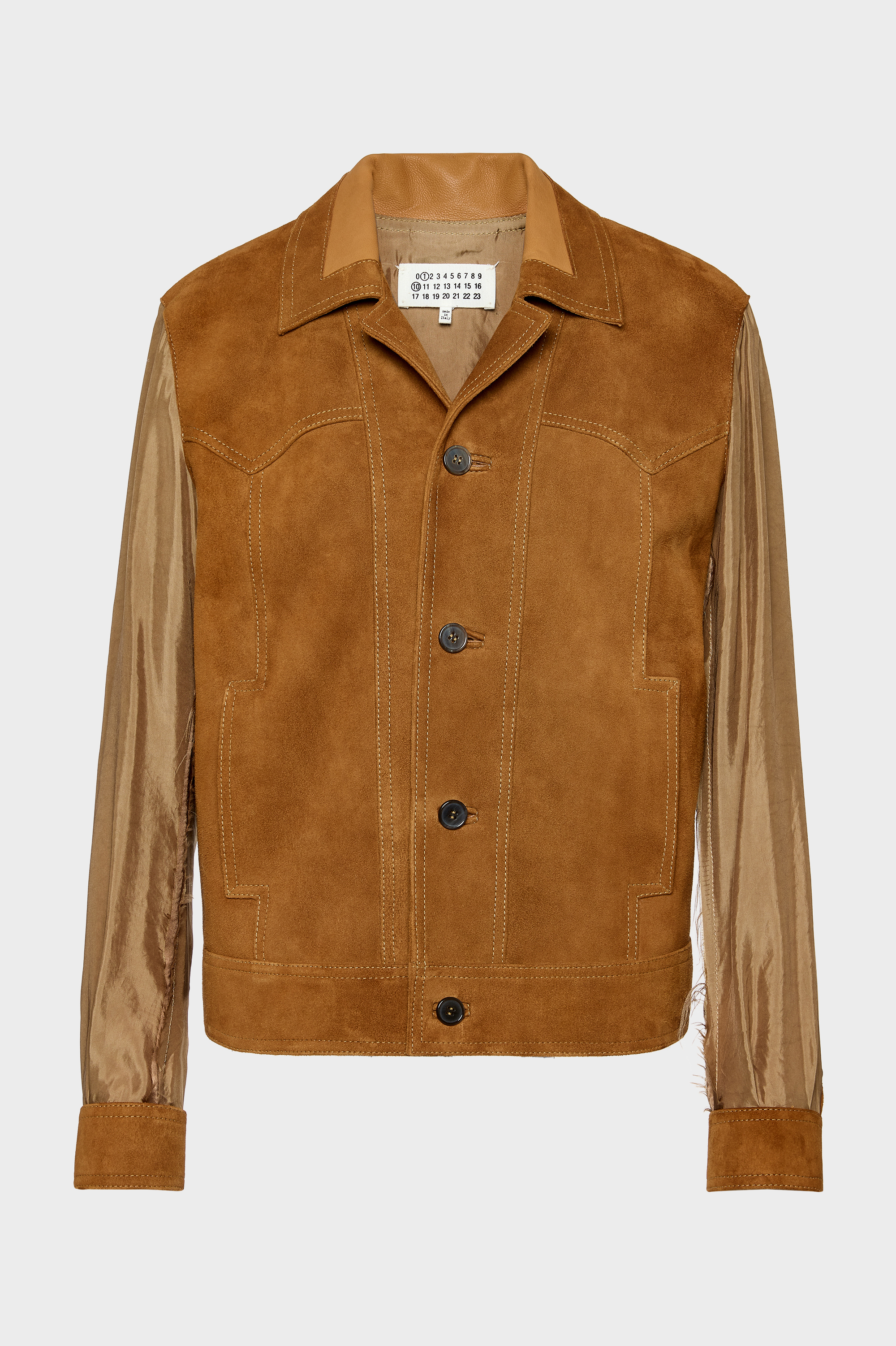 【Ak25】Mason Margiela Suede Jacket Suede Leather Jacket Sand | Maison Margiela Official