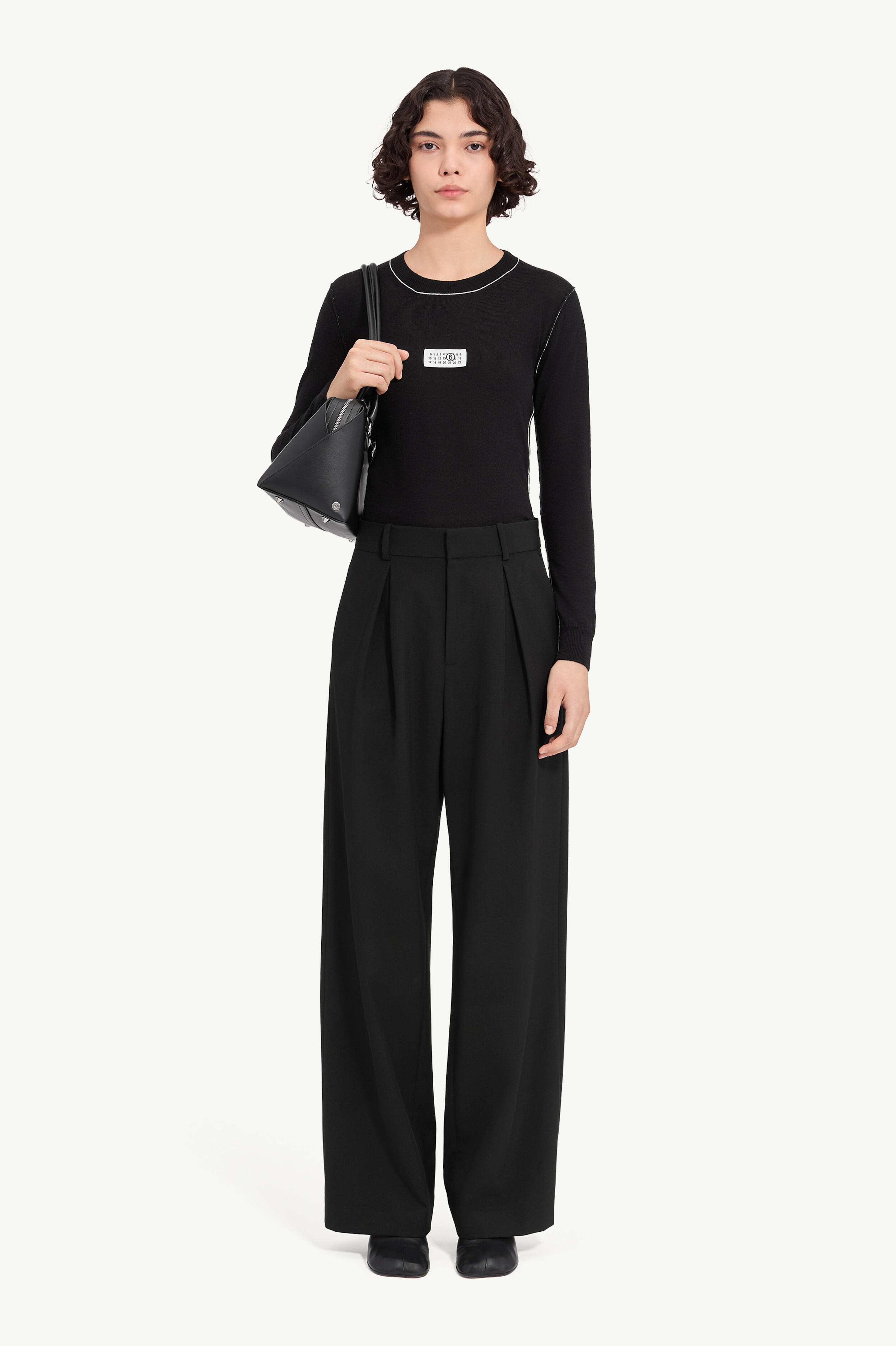 Maison Margiela マネキンラベル ウールブレンドプリーツトラウザーズ