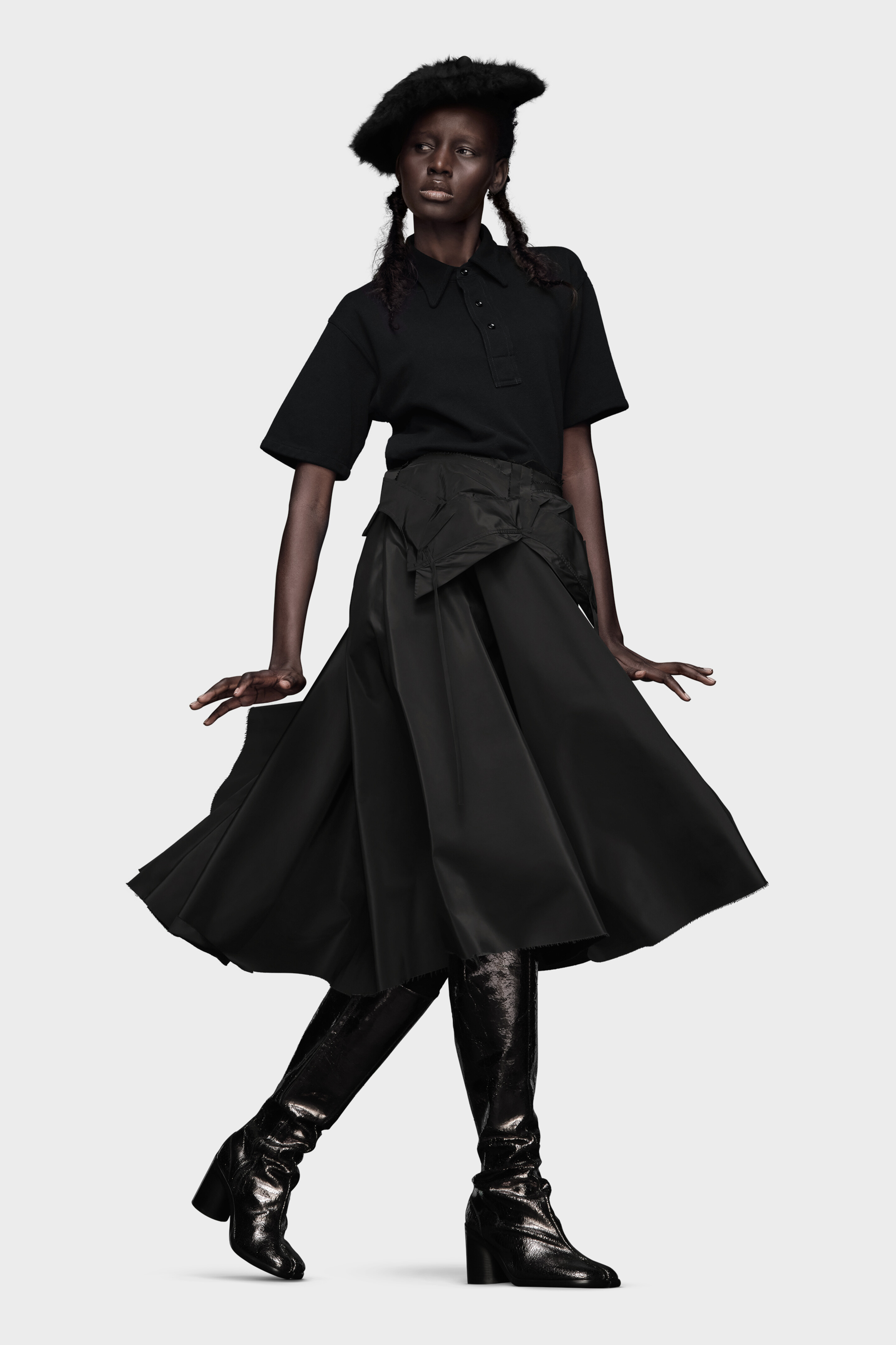 Taffeta Midi Skirt | Maison Margiela