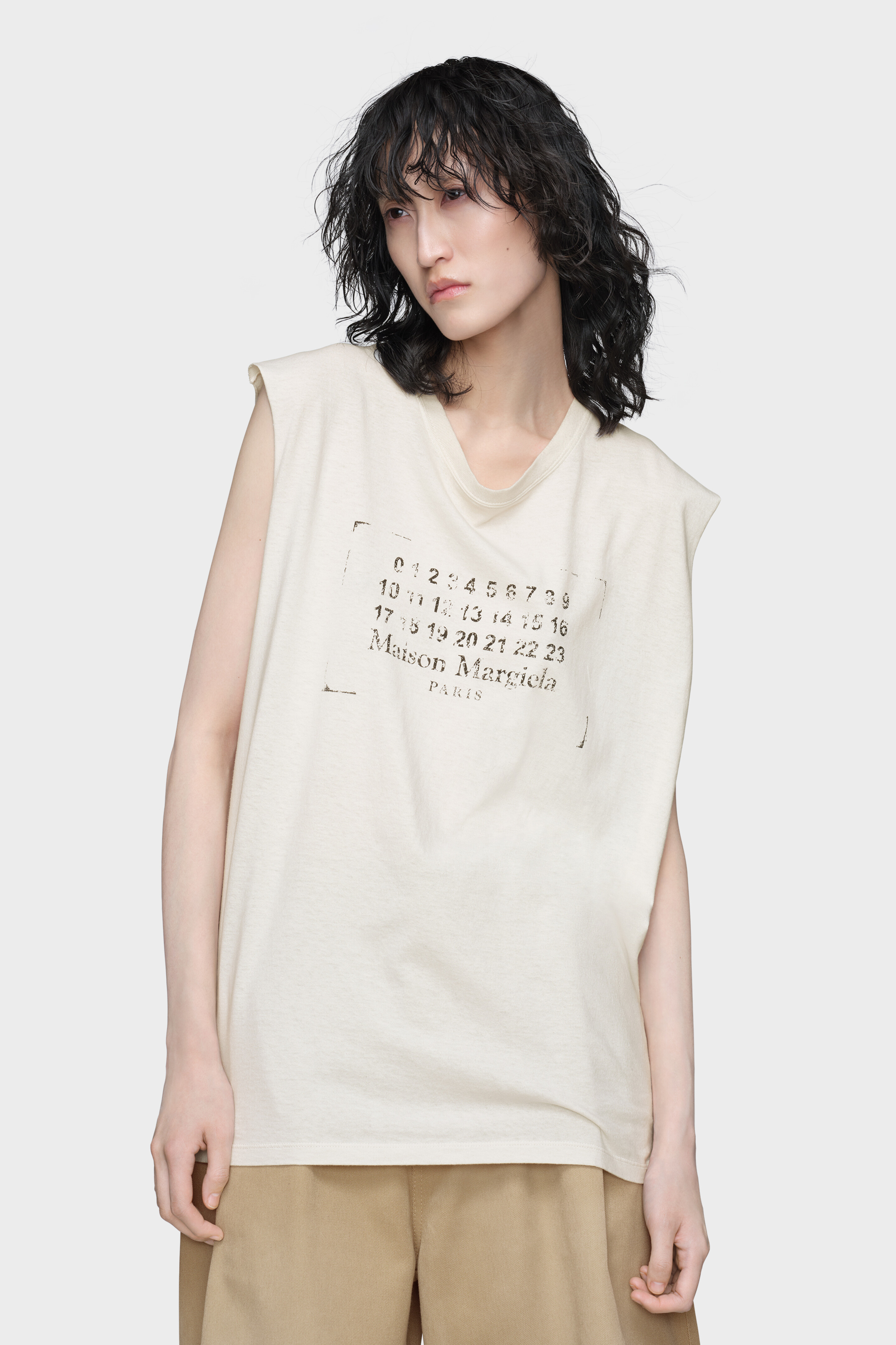 Women's Yellow Cotton Sleeveless Top | Maison Margiela