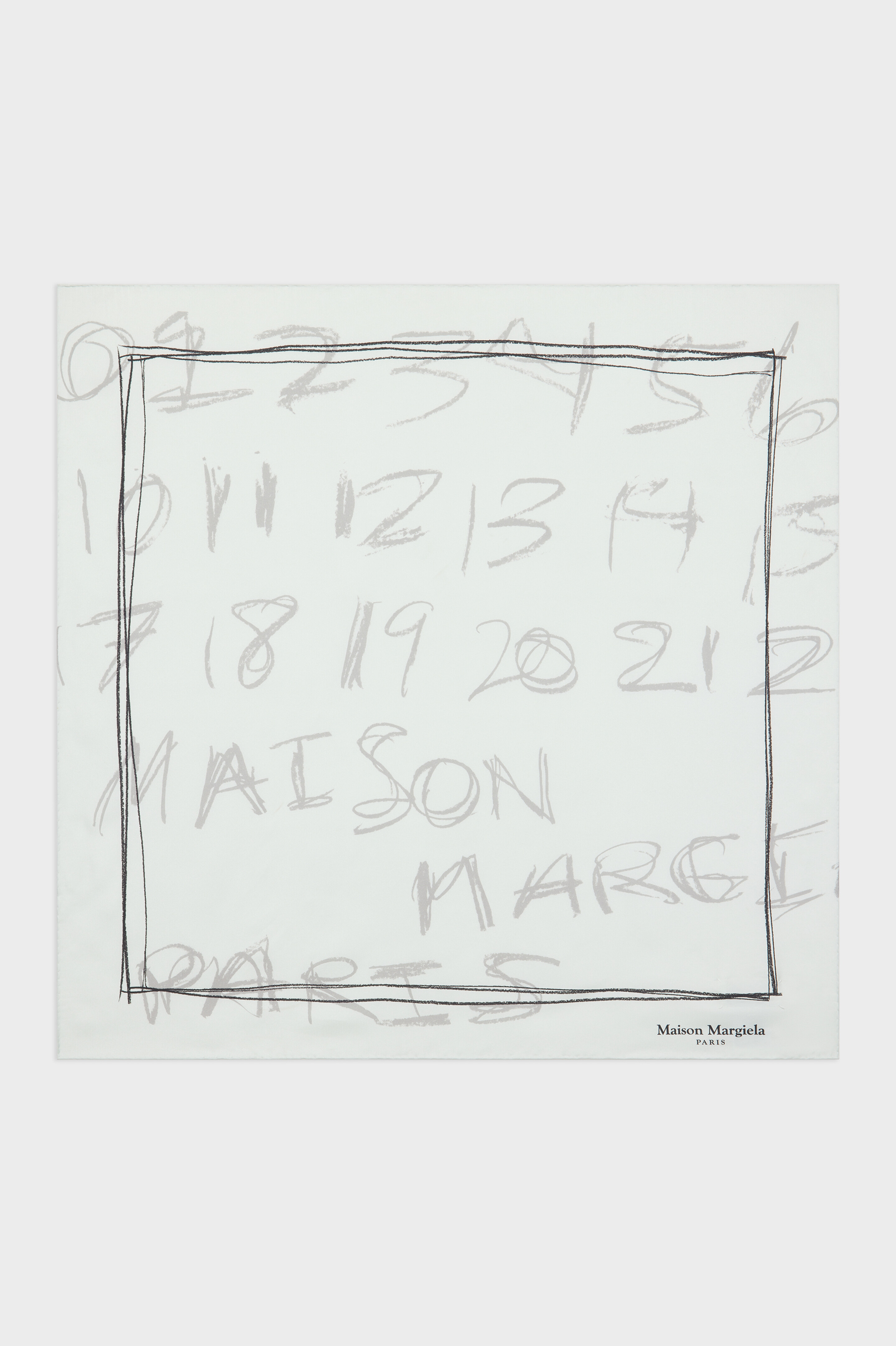 ナンバリング シルクスカーフ ブルー | Maison Margiela公式