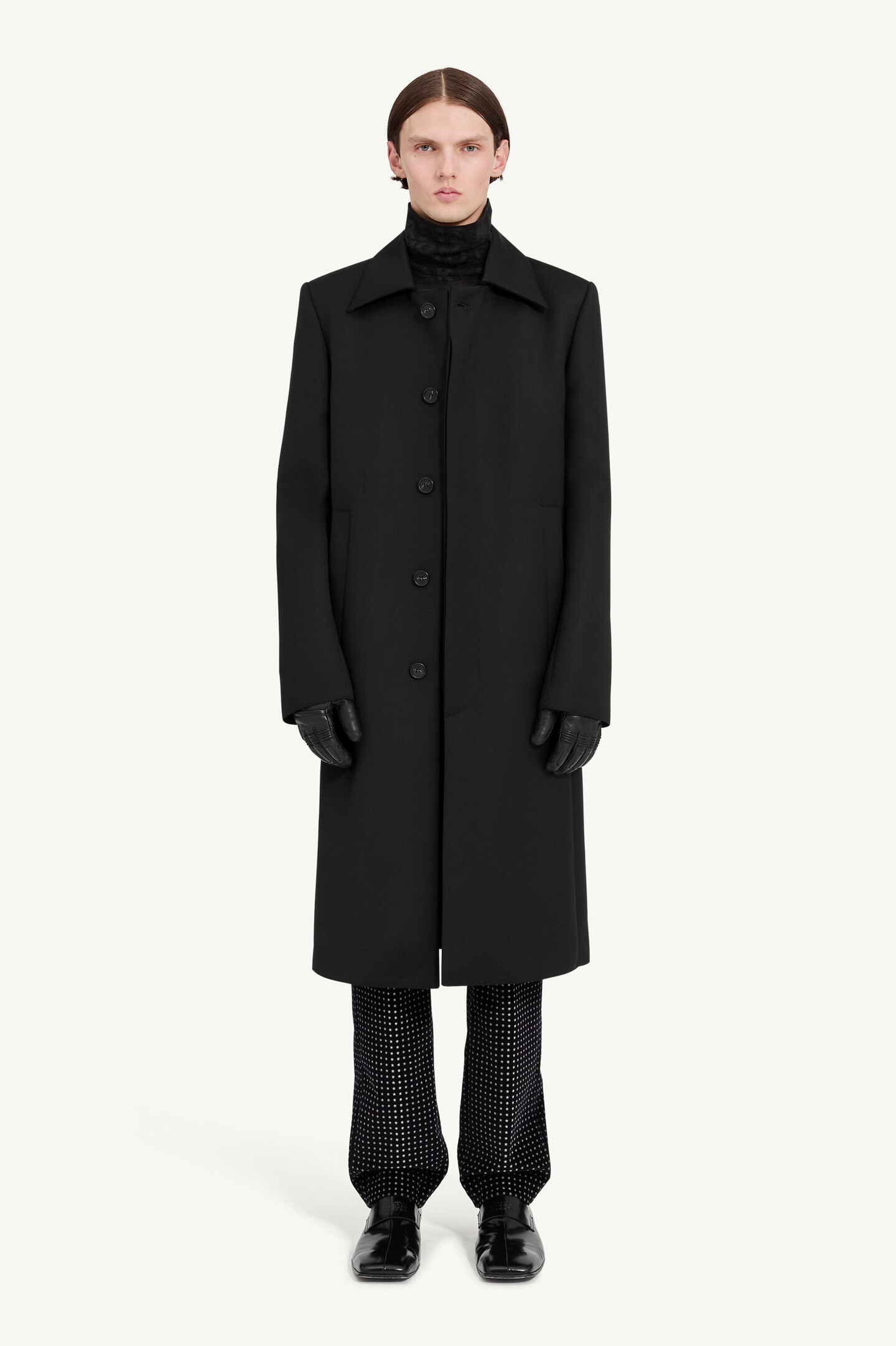MM 6 ブラック　ウール　コート Men's Wool Tailored Coat | MM6