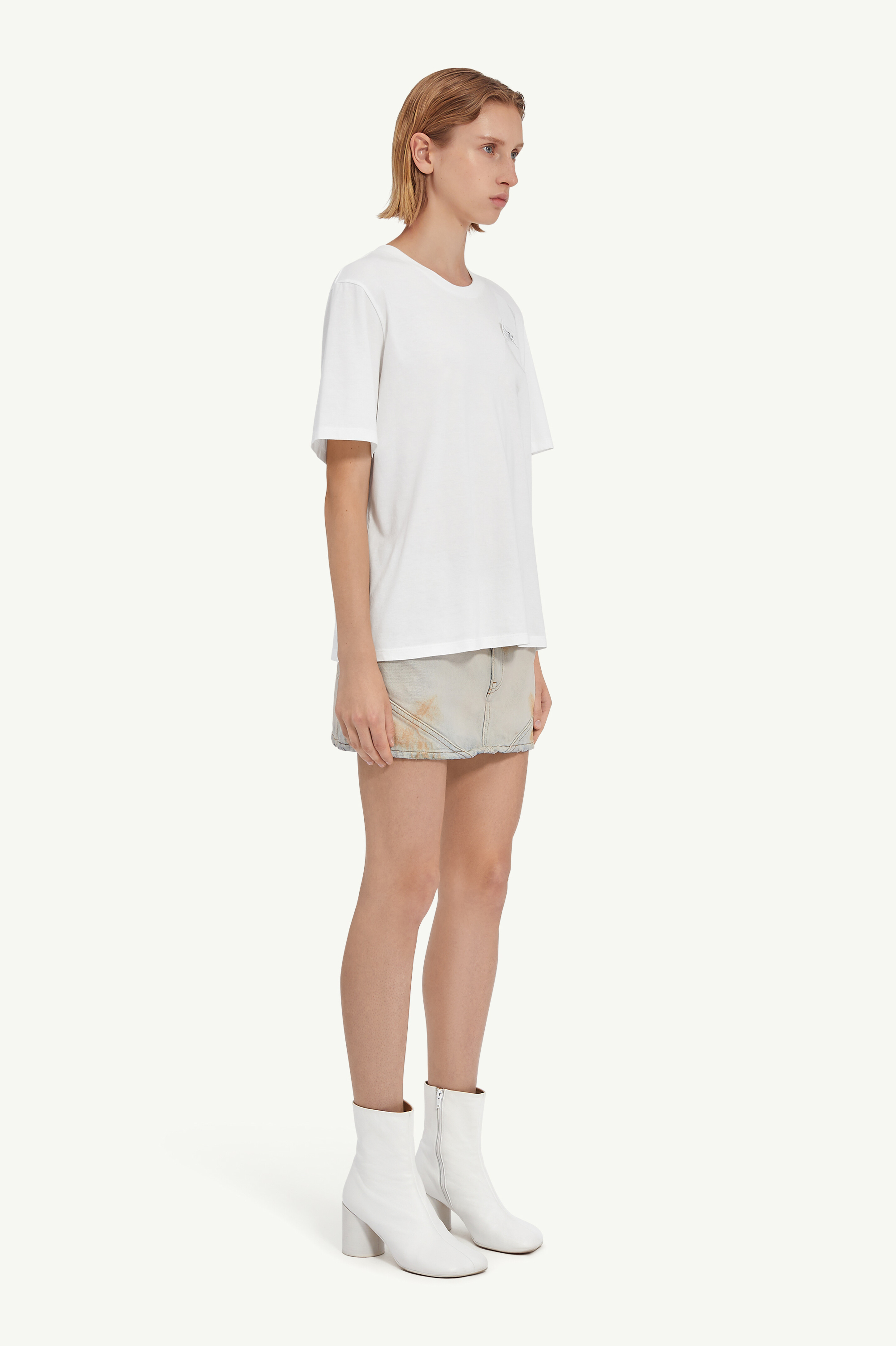 White Taped Numeric T-shirt | MM6 Official