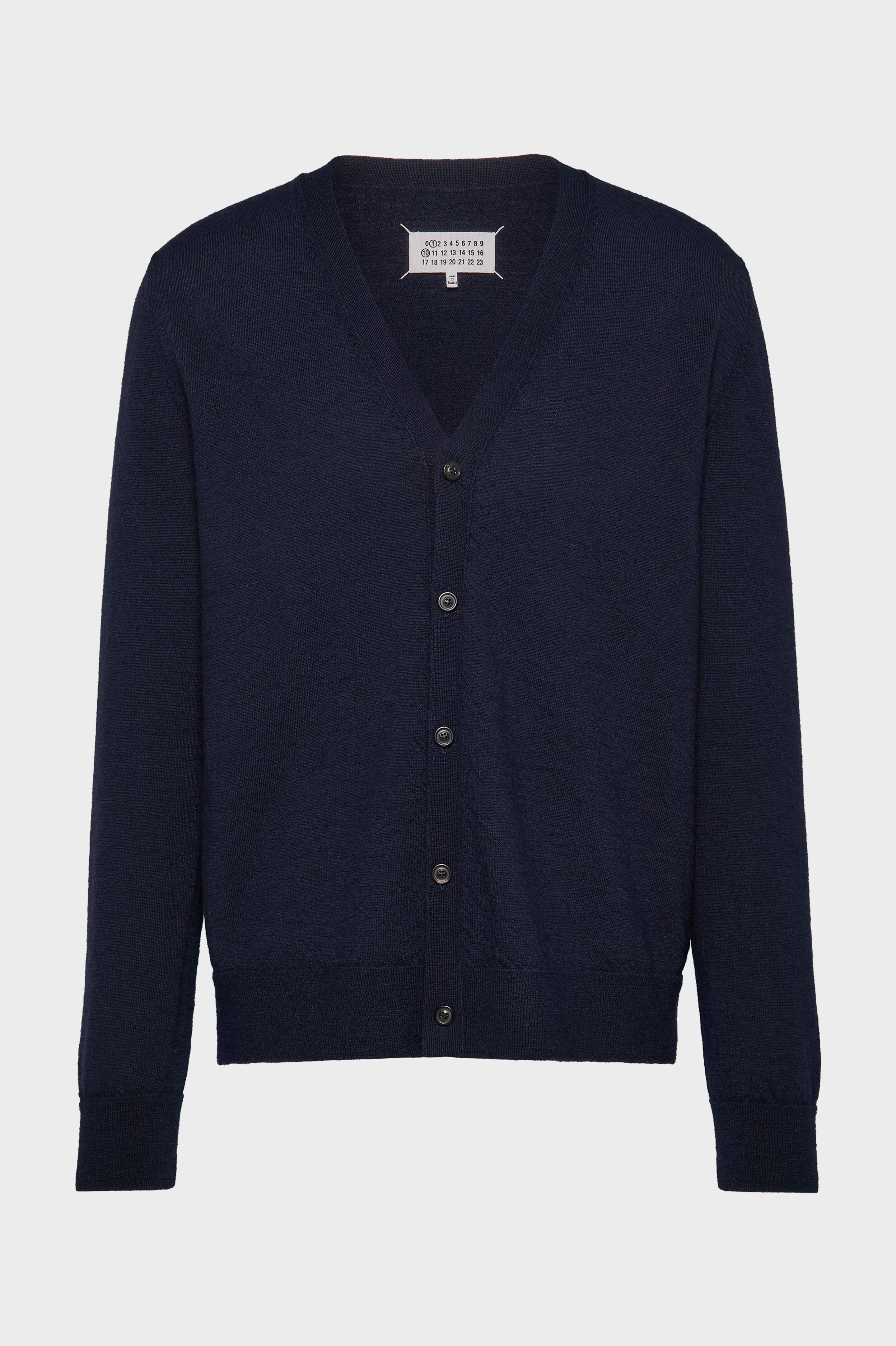 エルボーパッチウールカーディガン