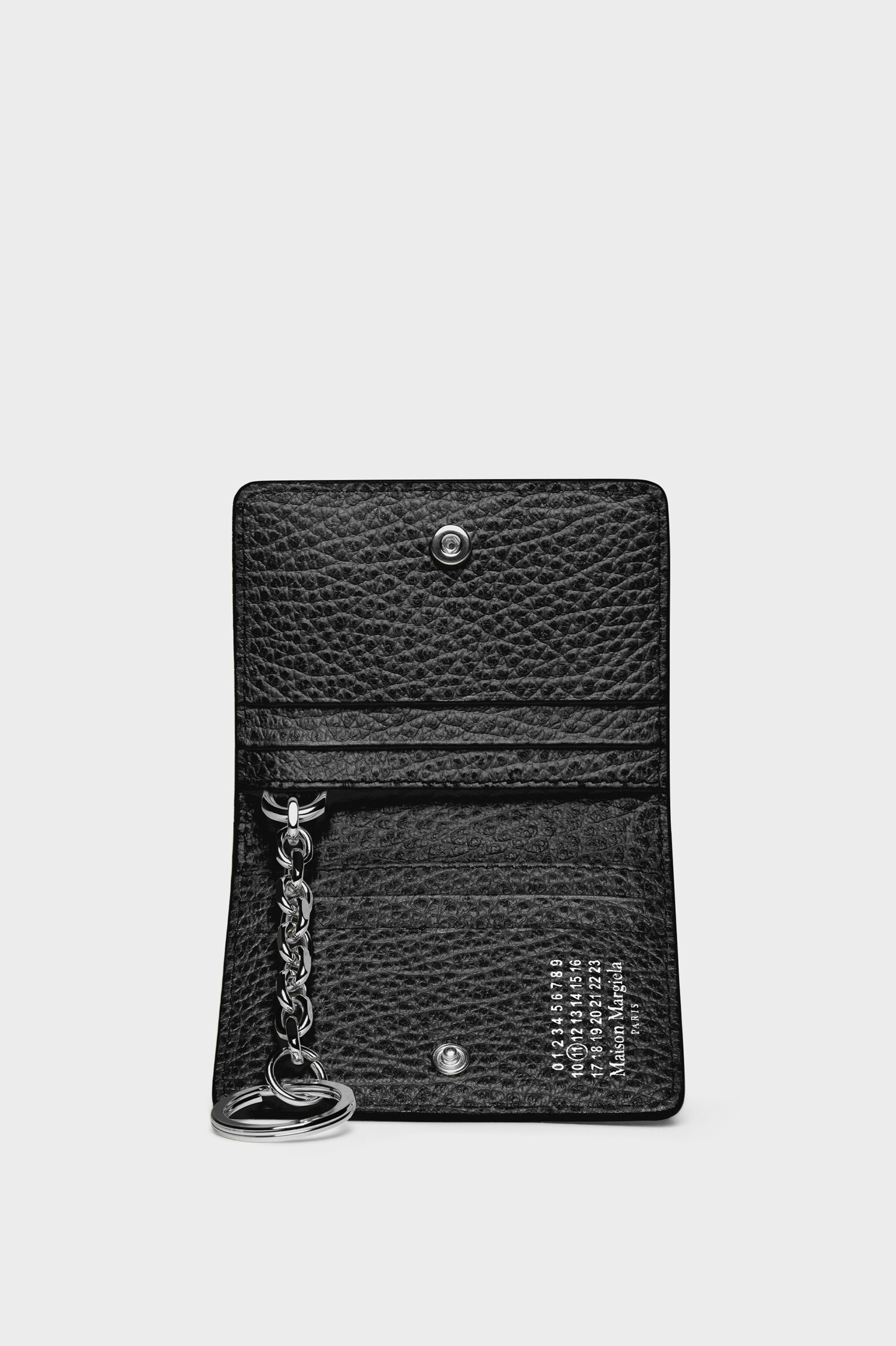 Maison Margiela 蛇腹CARD CASE Black Four stitches keyring cardholder | Maison Margiela Official