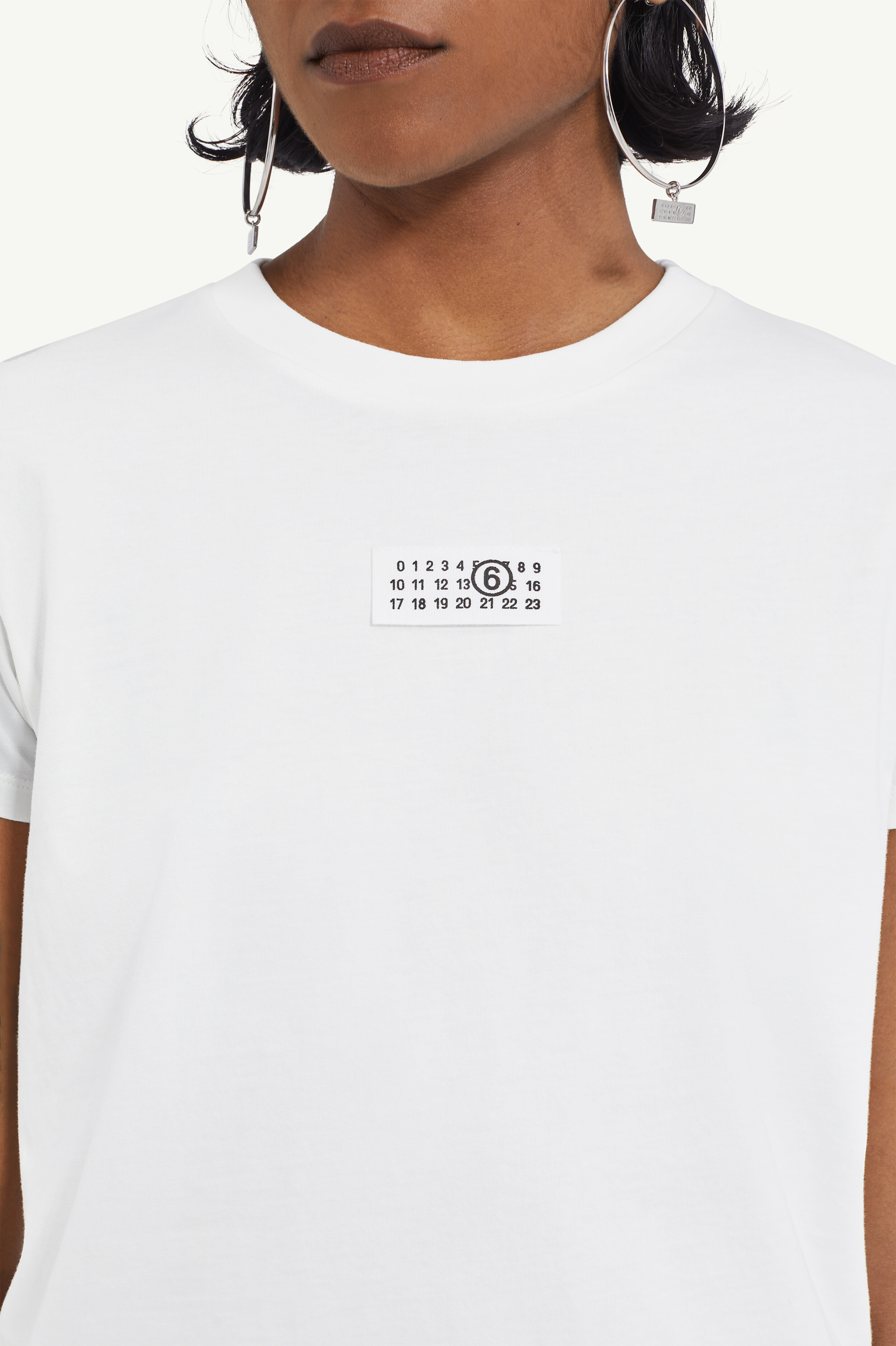 White Cotton Short-Sleeve T-Shirt | MM6