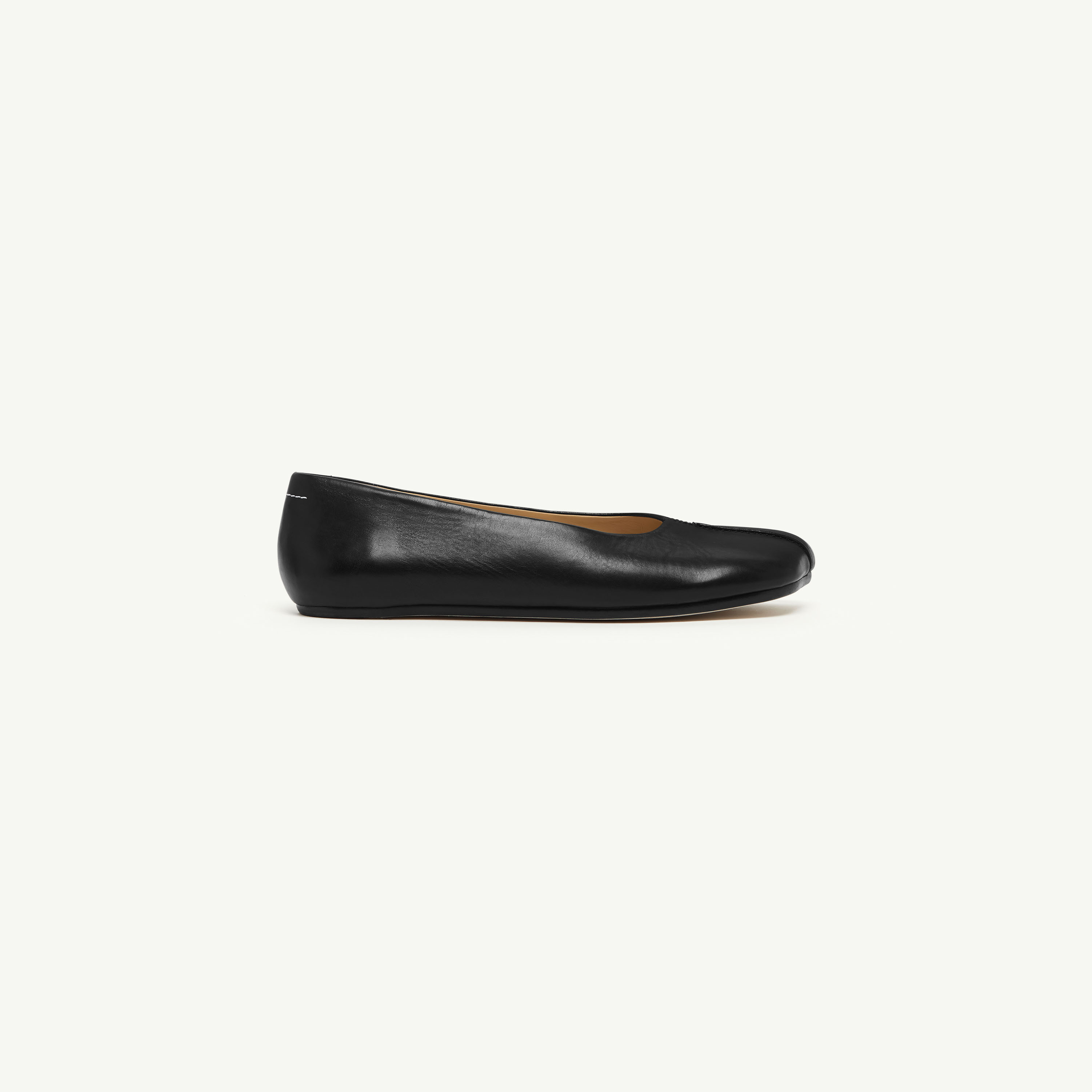 Black Calf Leather Ballerina Flats | Maison Margiela
