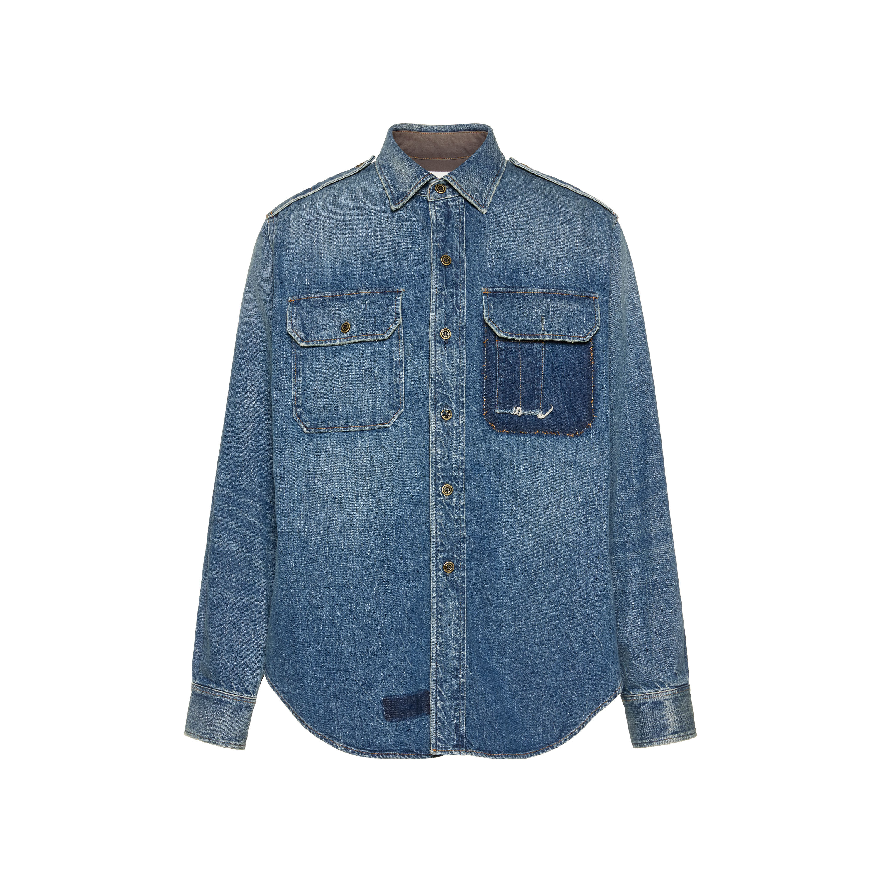 【即購入ok】マルジェラ デニムシャツ Maison Margiela メゾンマルジェラ シャツ デニムシャツ ネイビー メンズ Maison
