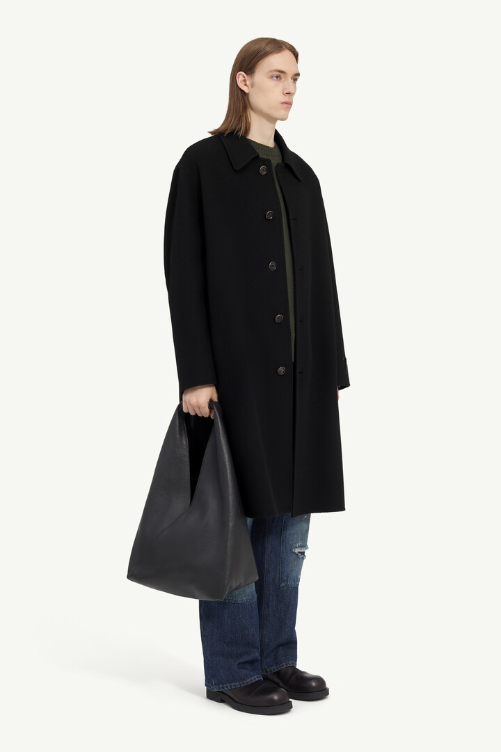 Double-faced wool coat Black | MM6 Official