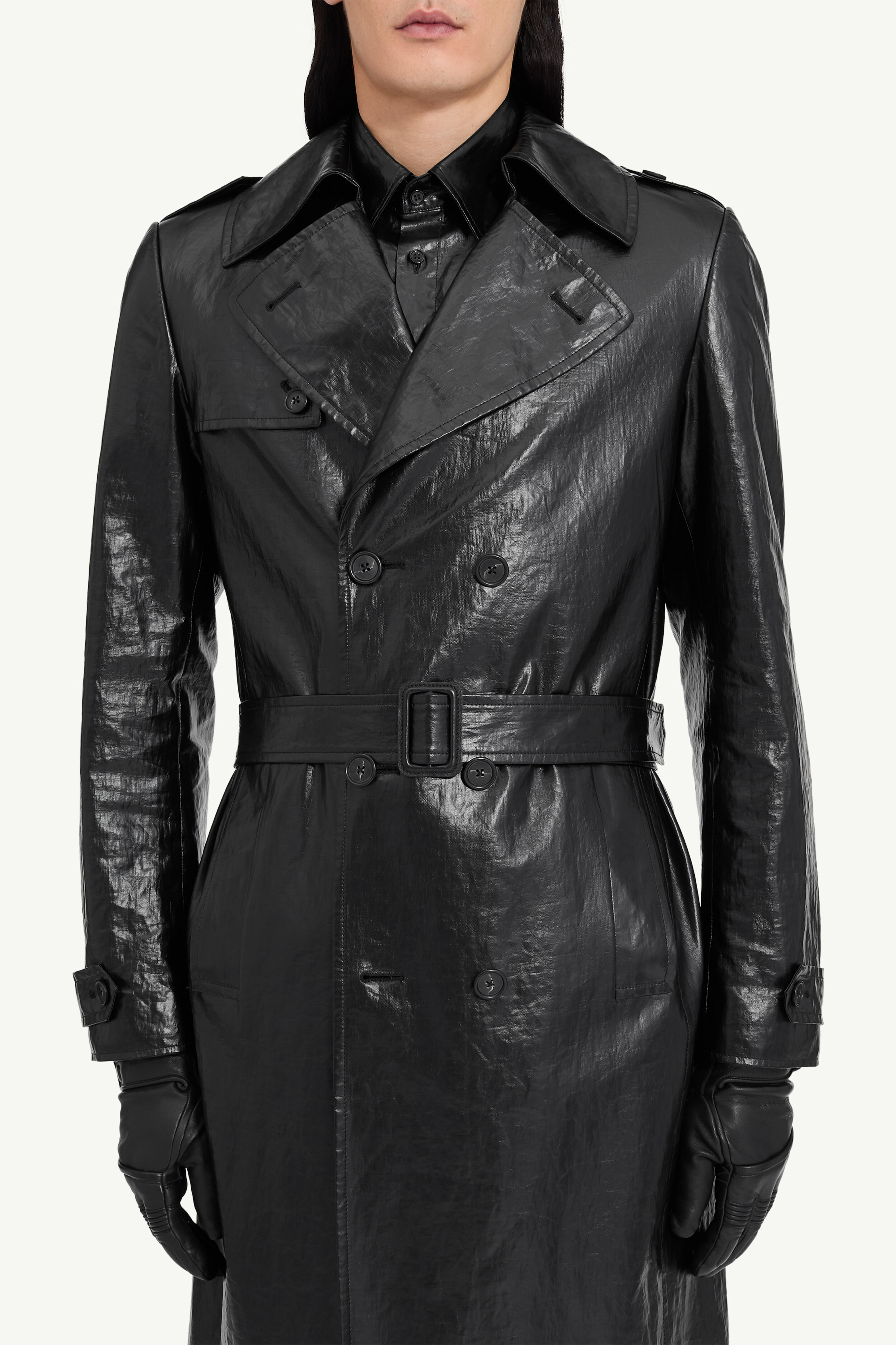 Men's Shiny Linen Coat | MM6