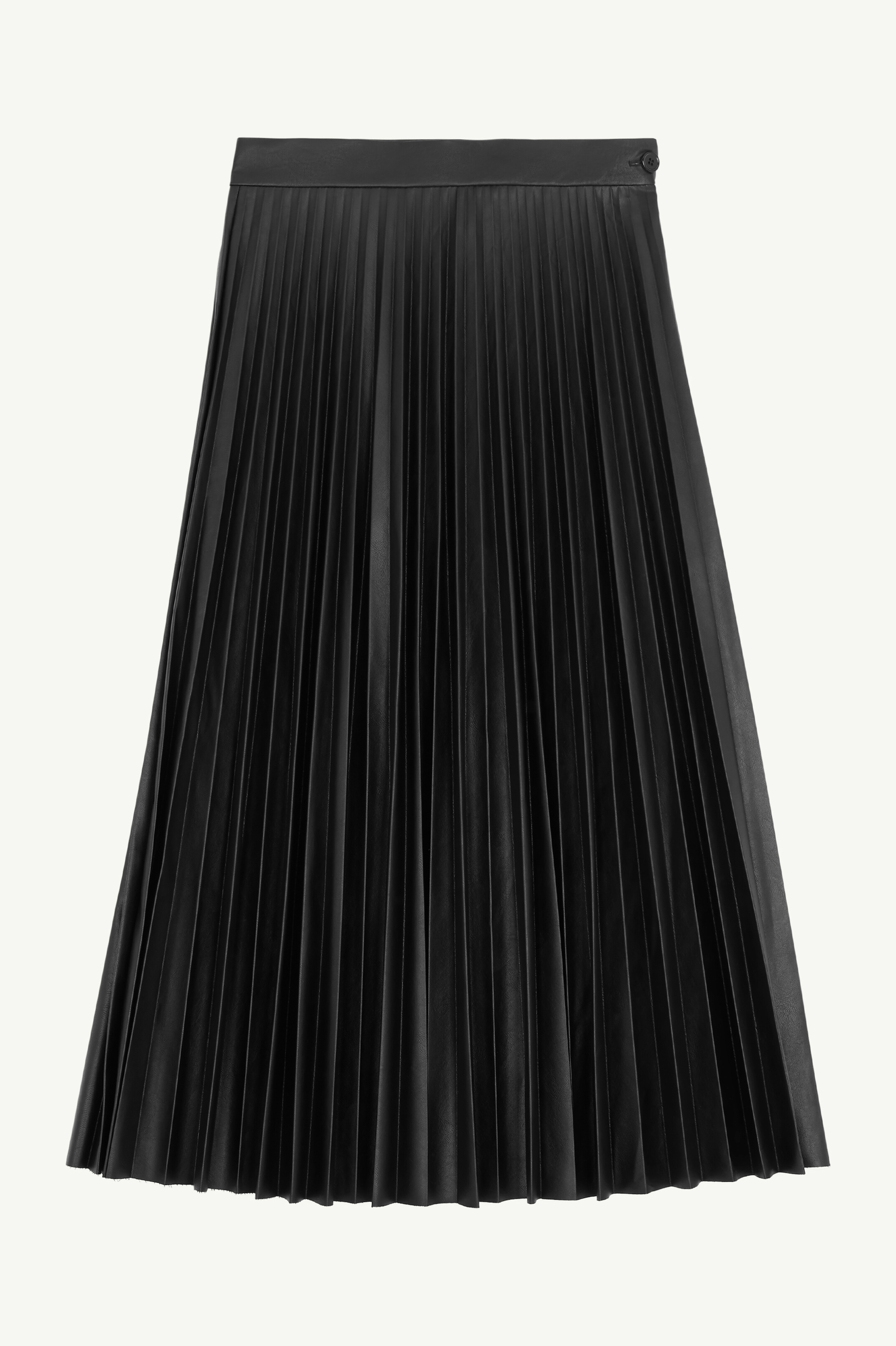 Black High Waisted Leather Midi Skirt | Maison Margiela
