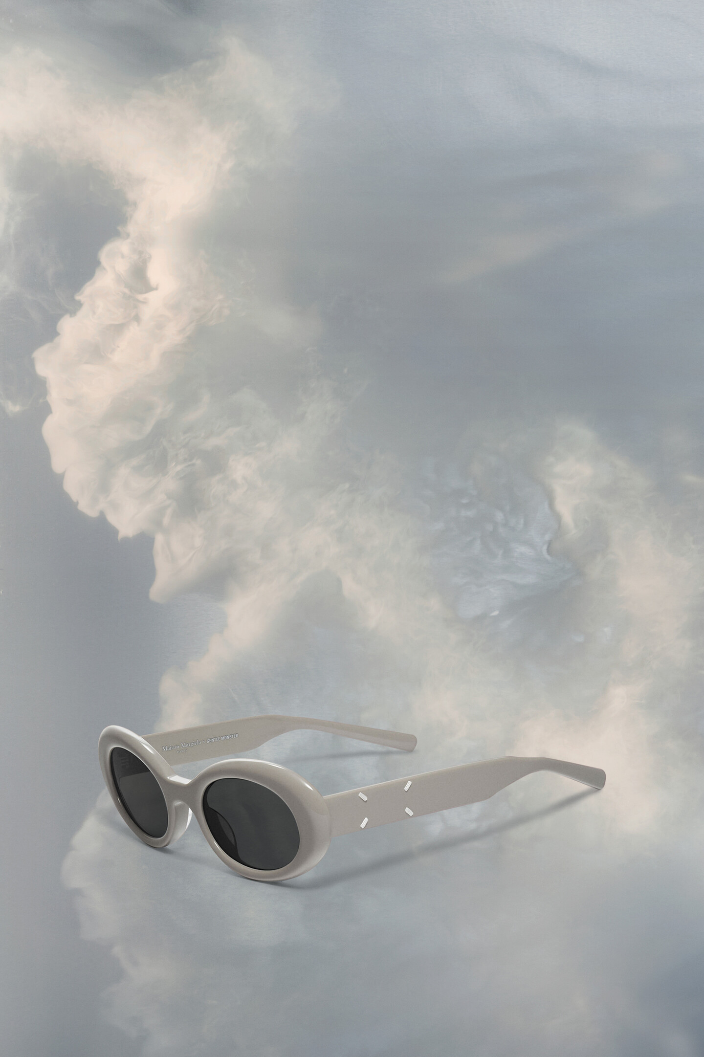 Grey Oval Sunglasses MM x Gentle Monster | Maison Margiela