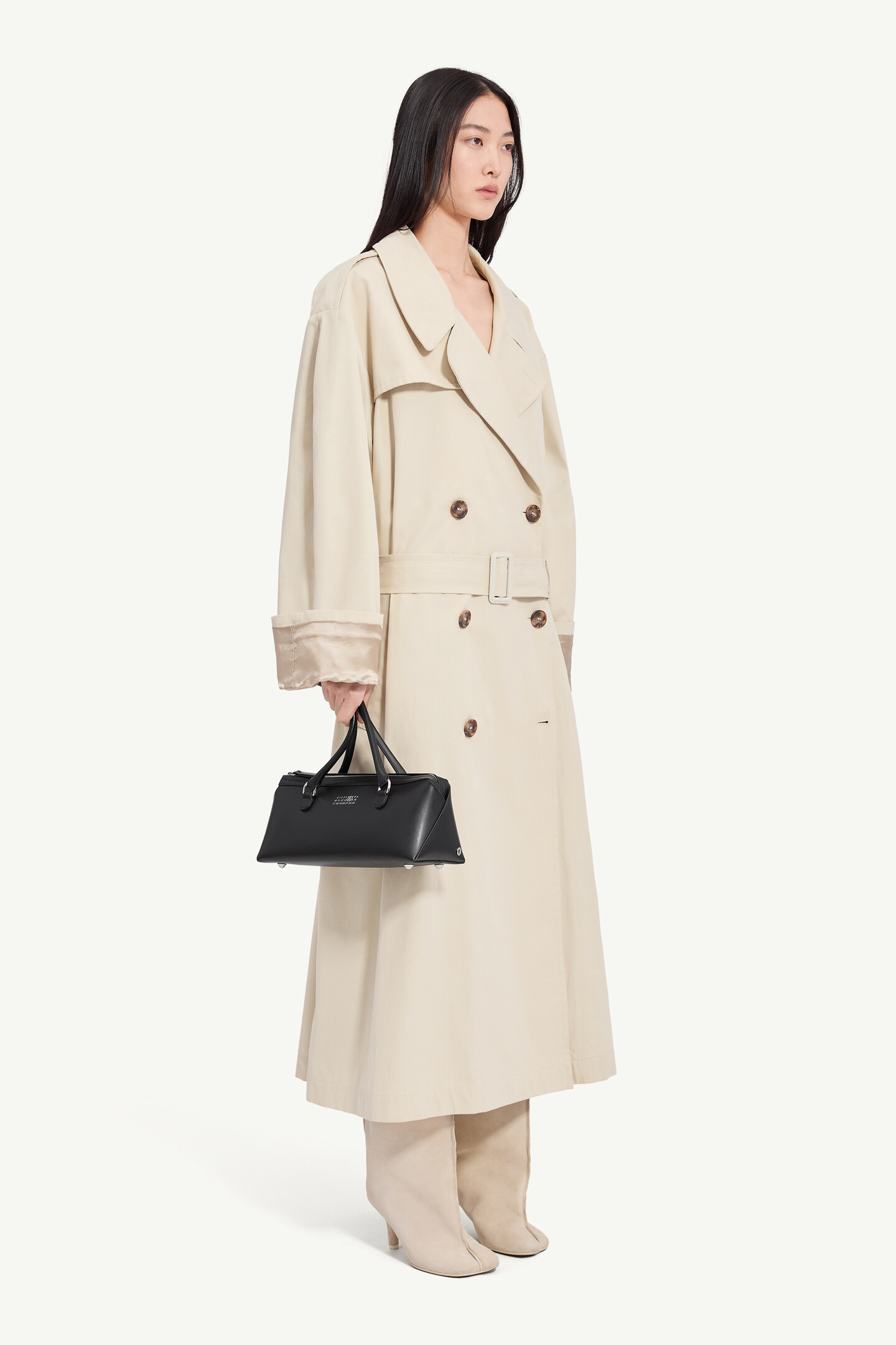 Cotton twill trench coat