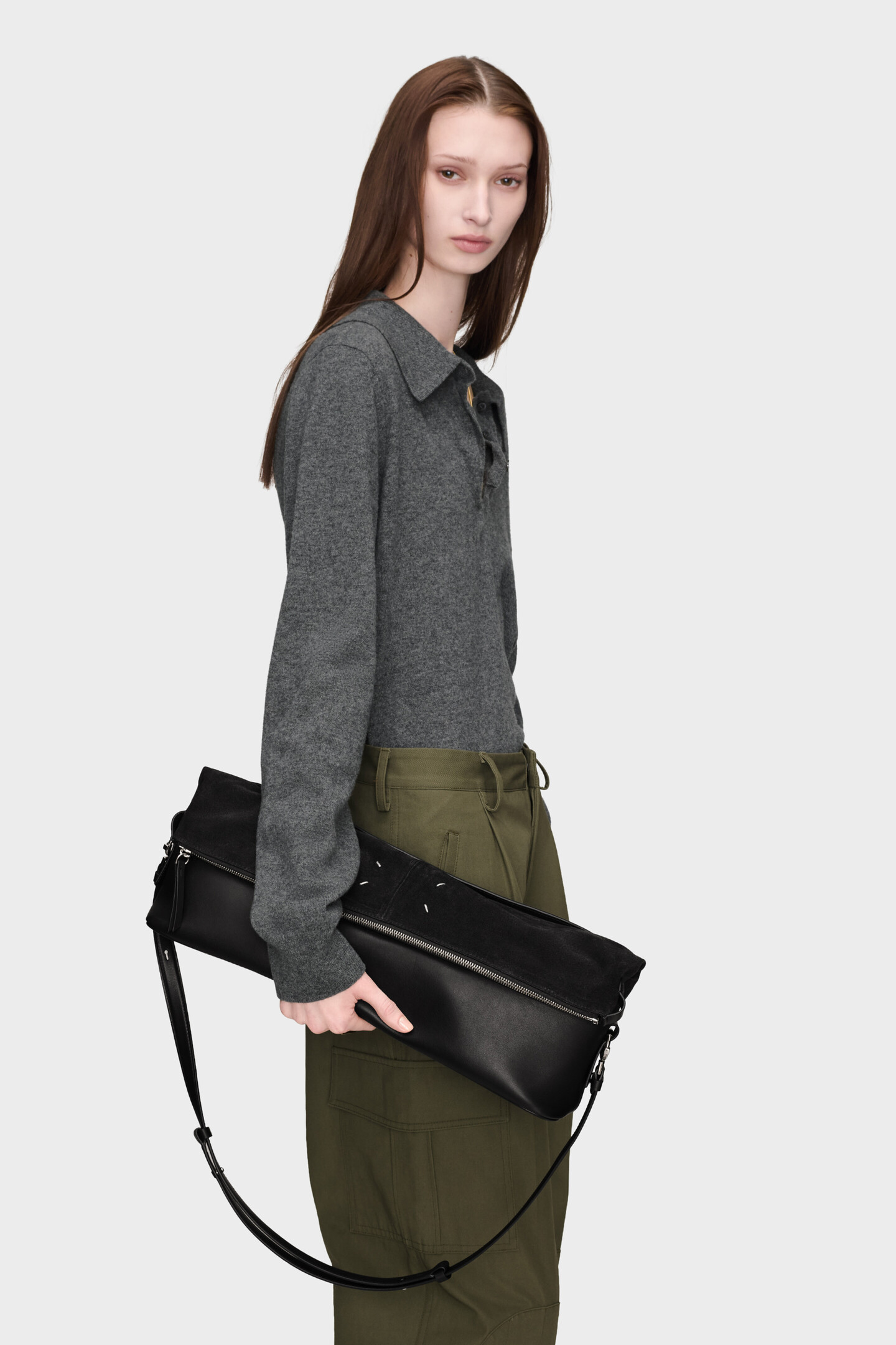 Dark grey 5AC Soft Pouch XL | Maison Margiela Official
