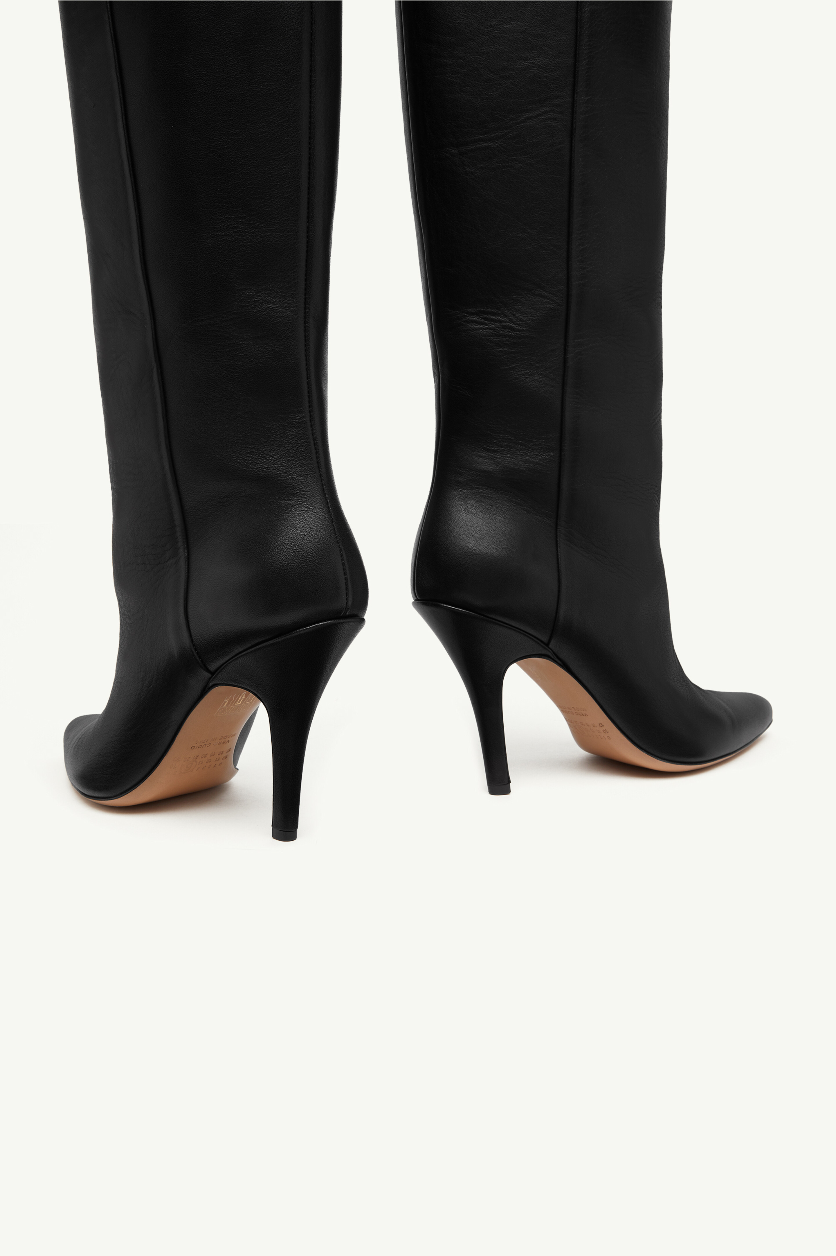 Women's Calf Leather Architype Knee High Boots | MM6